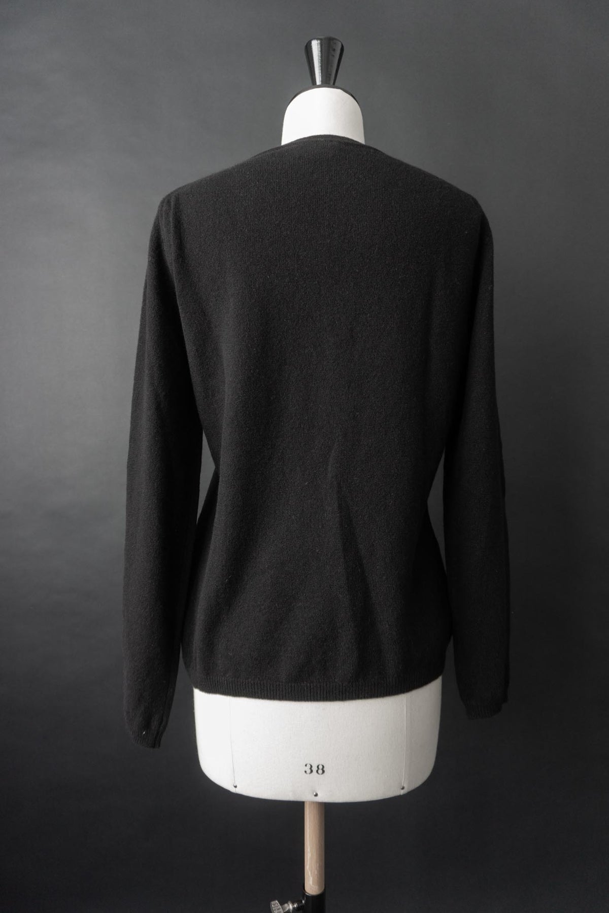 Vintage 90s Kaschmir Pullover, Schwarz, S–M