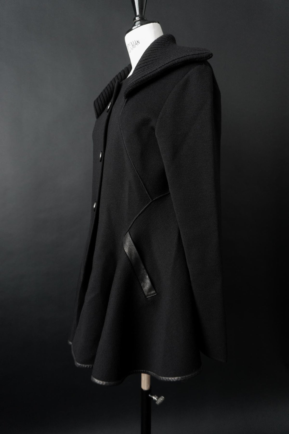 Vintage Y2K Cardigan Avantgarde, Schwarz, M–L