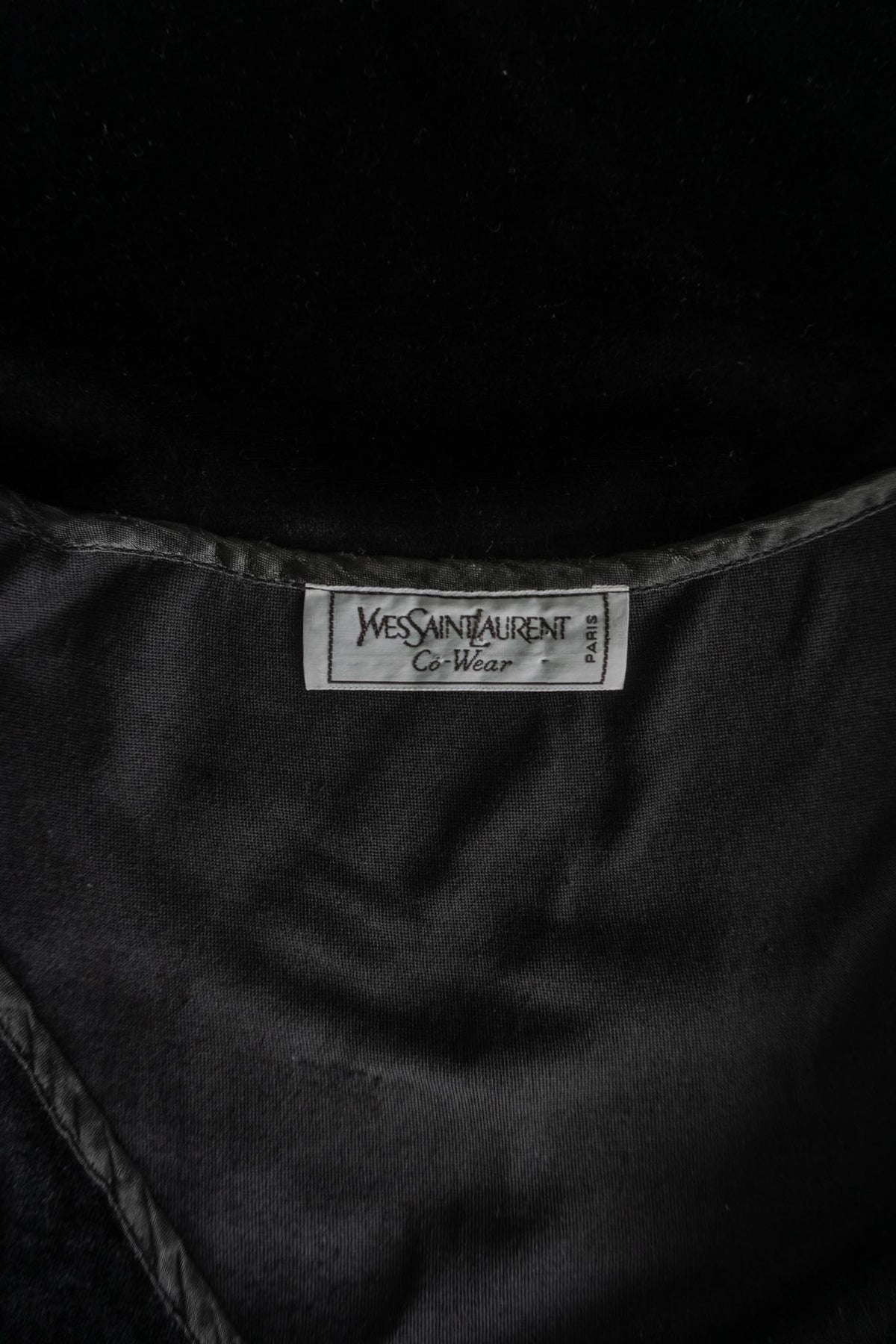 Vintage 80s Yves Saint Laurent Longsleeve, Samt, S–M