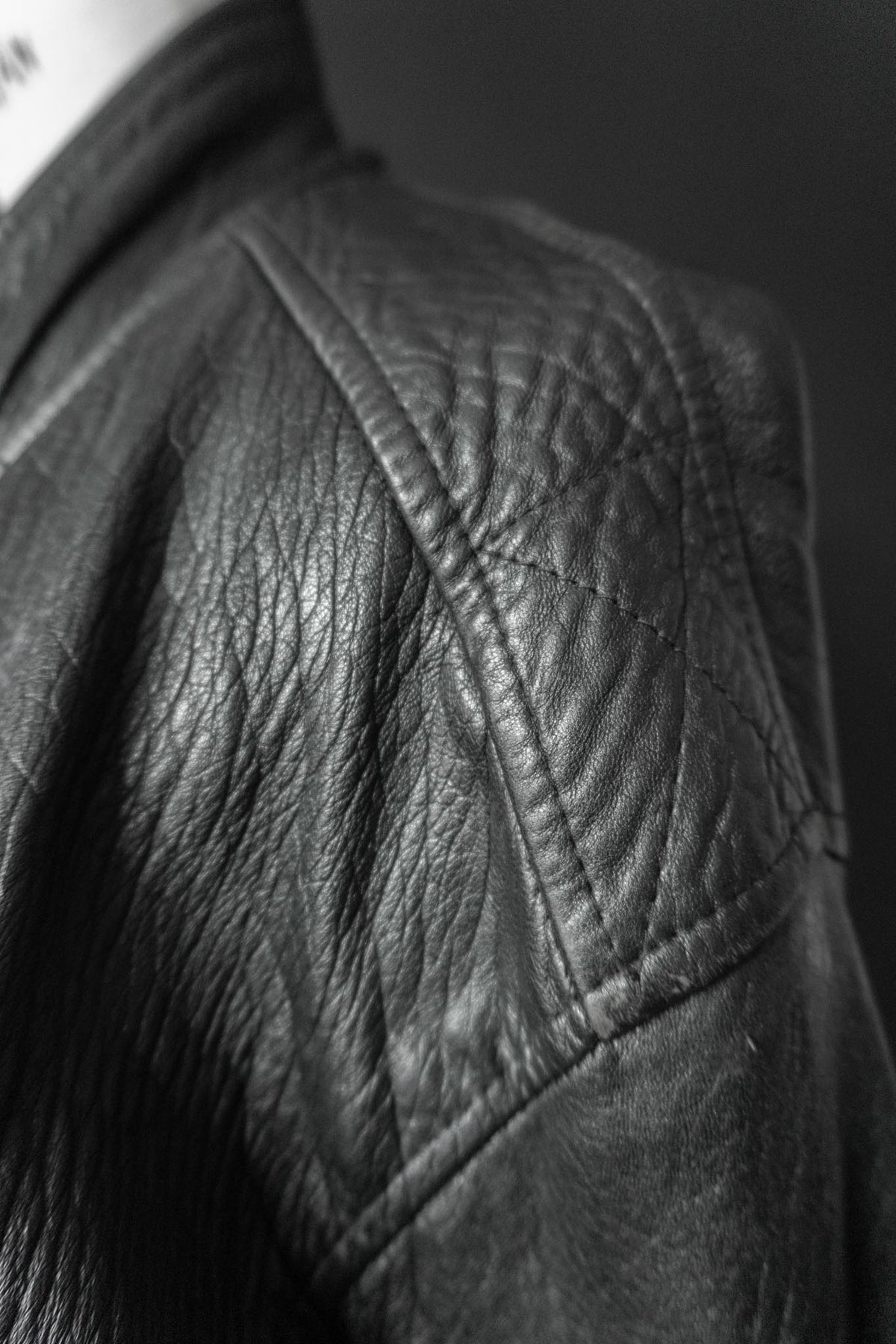 Vintage 80s Bomber Lederjacke, grained Leder, M–L