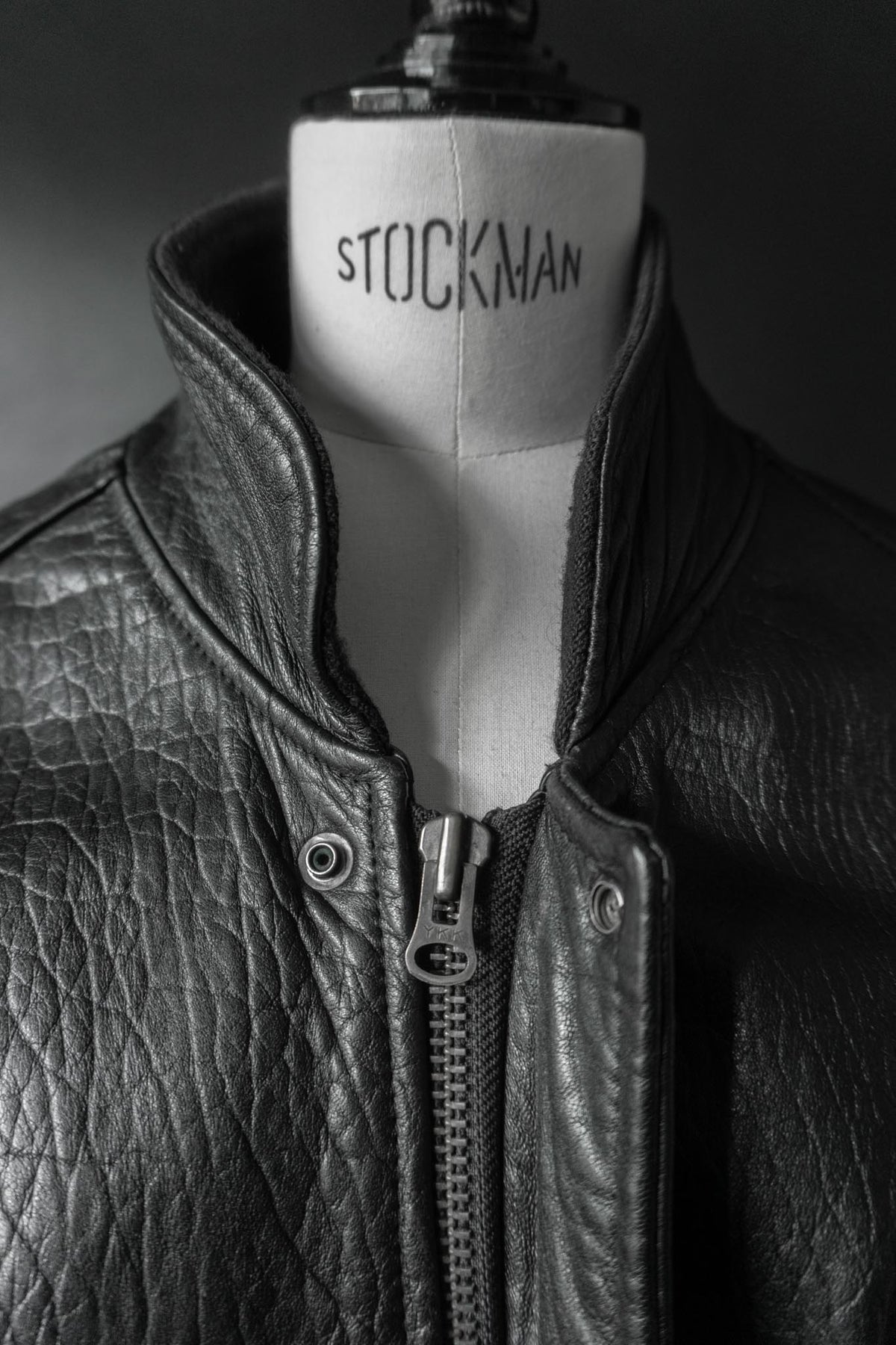 Vintage 80s Bomber Lederjacke, grained Leder, M–L
