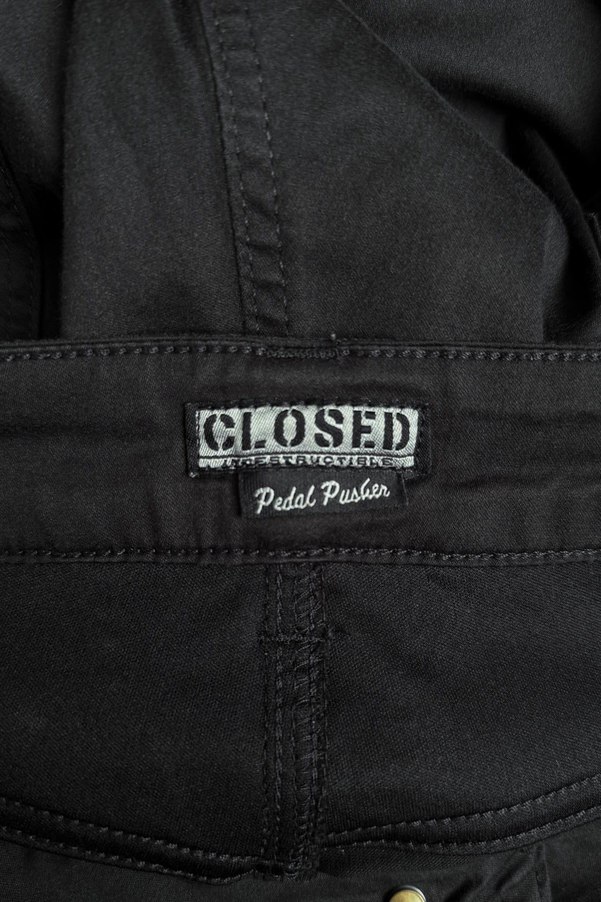 Vintage 90s Closed Pedal Pusher, Schwarz, 52