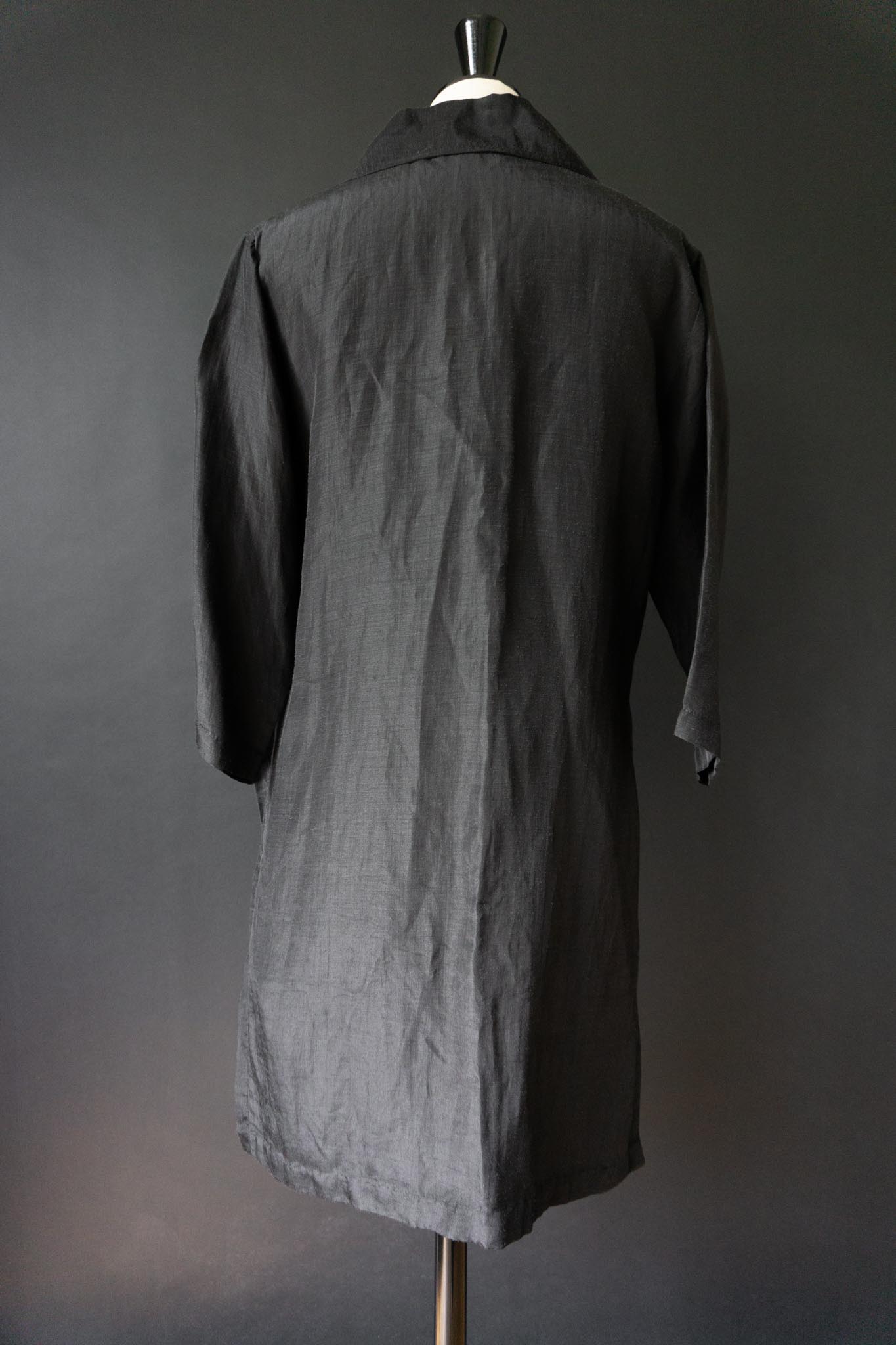 Vintage Bluse aus Leinen, Perlmuttknöpfe, S–M