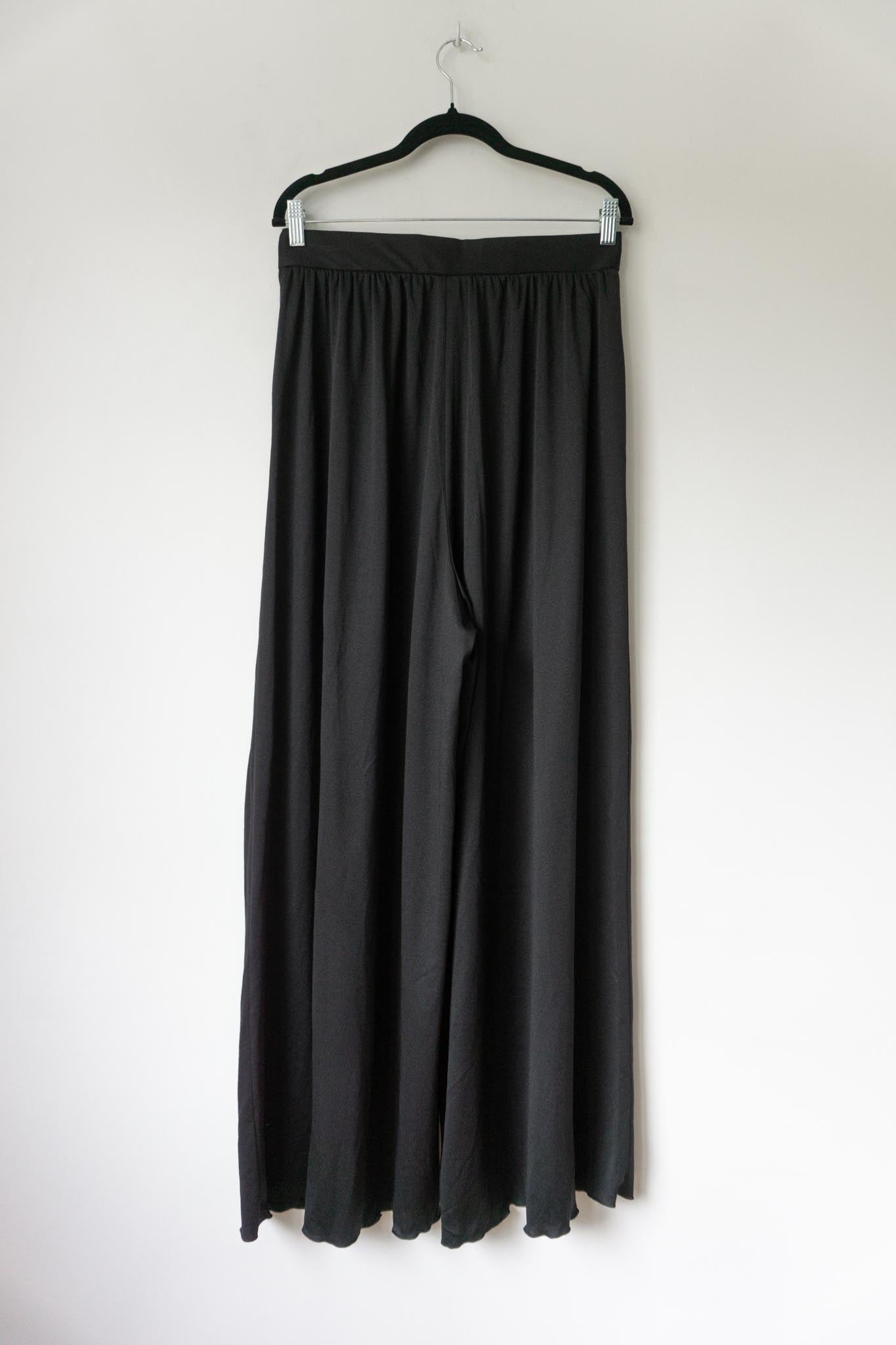 Vintage Wide Leg Hose, Schwarz, M–L theplaincircle vintage