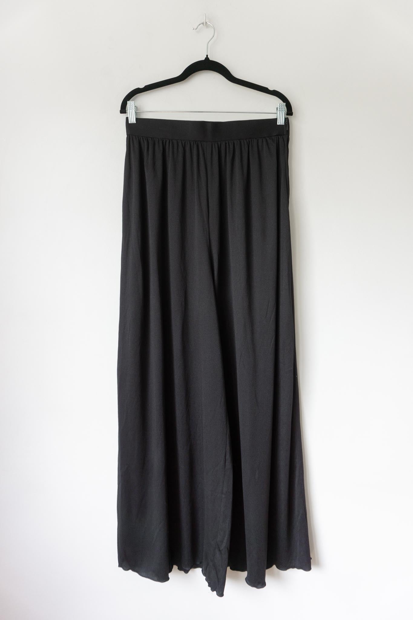 Vintage Wide Leg Hose, Schwarz, M–L theplaincircle vintage