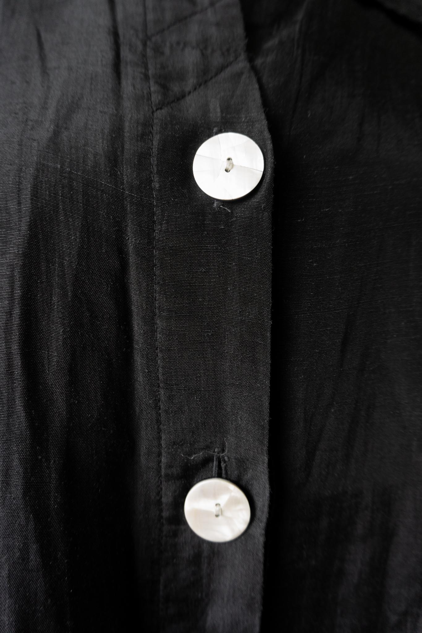 Vintage Bluse aus Leinen, Perlmuttknöpfe, S–M