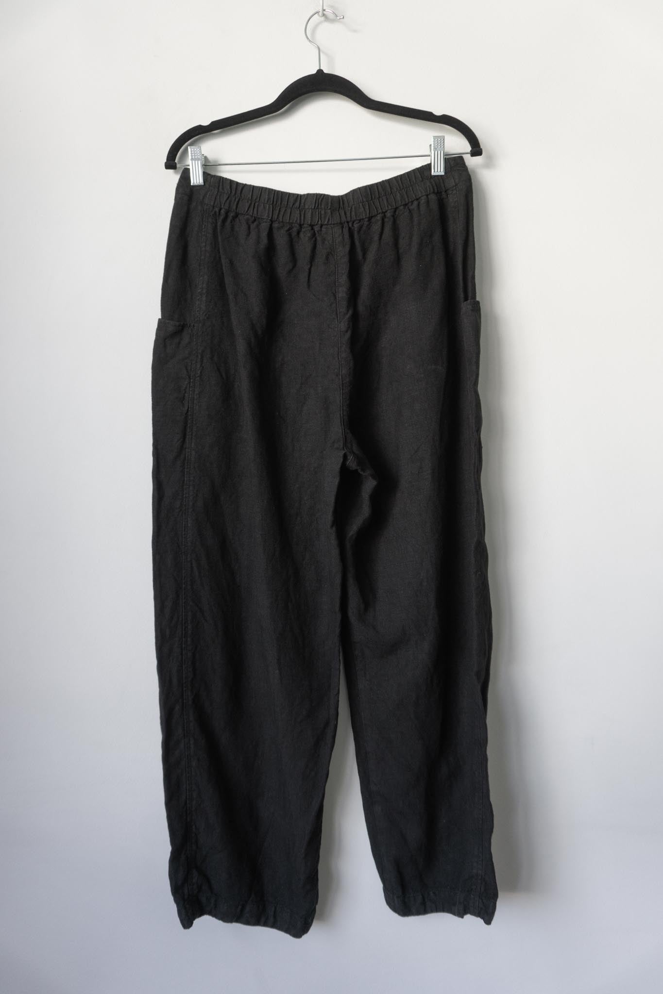 Vintage Leinenhose OSKA, Schwarz, M–L