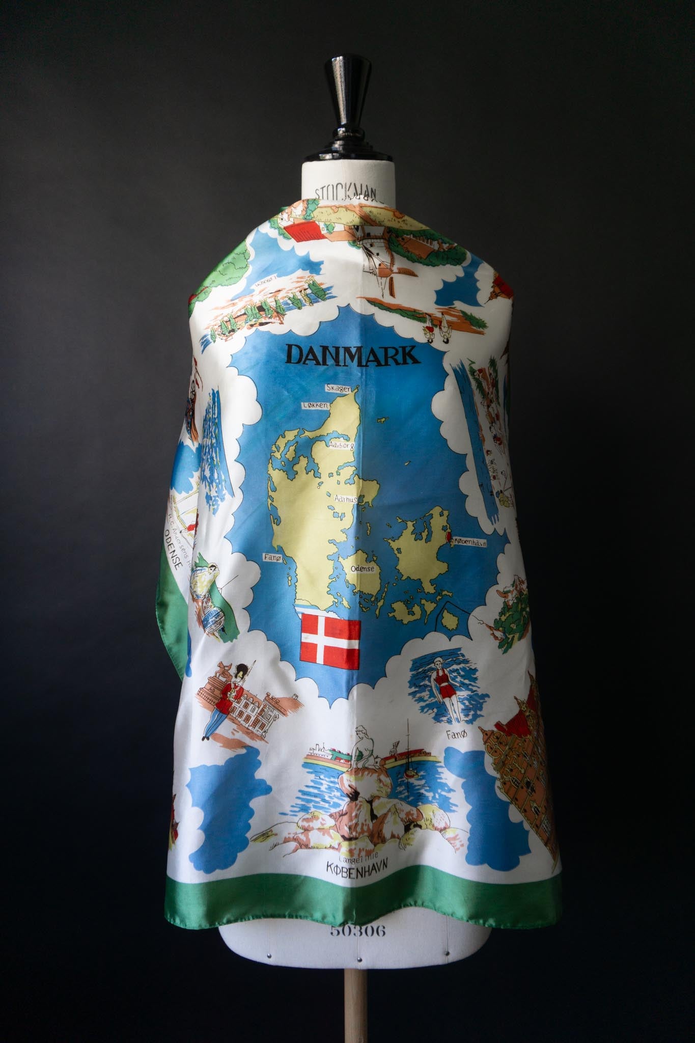 Vintage Seidentuch “Danmark”