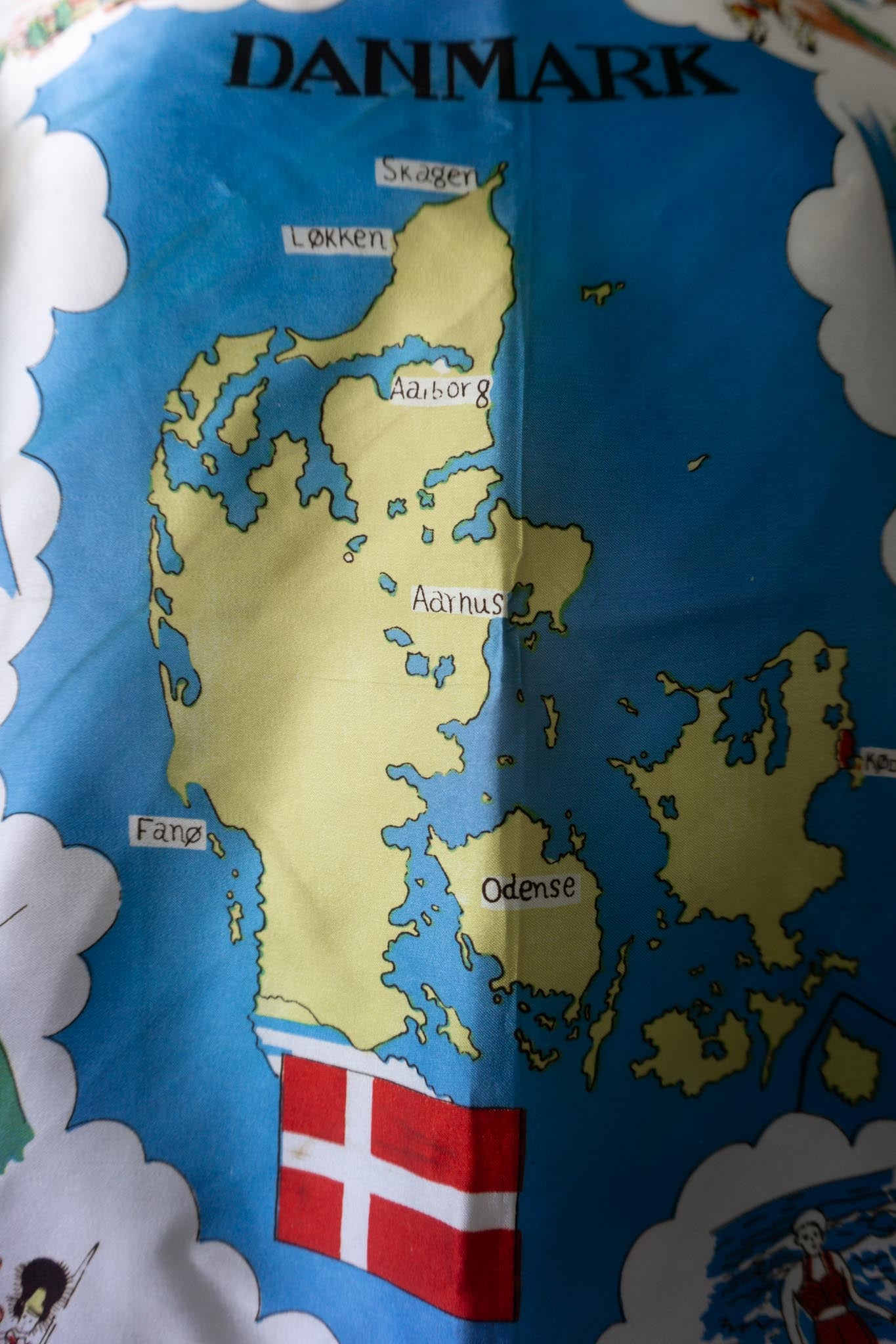 Vintage Seidentuch “Danmark”