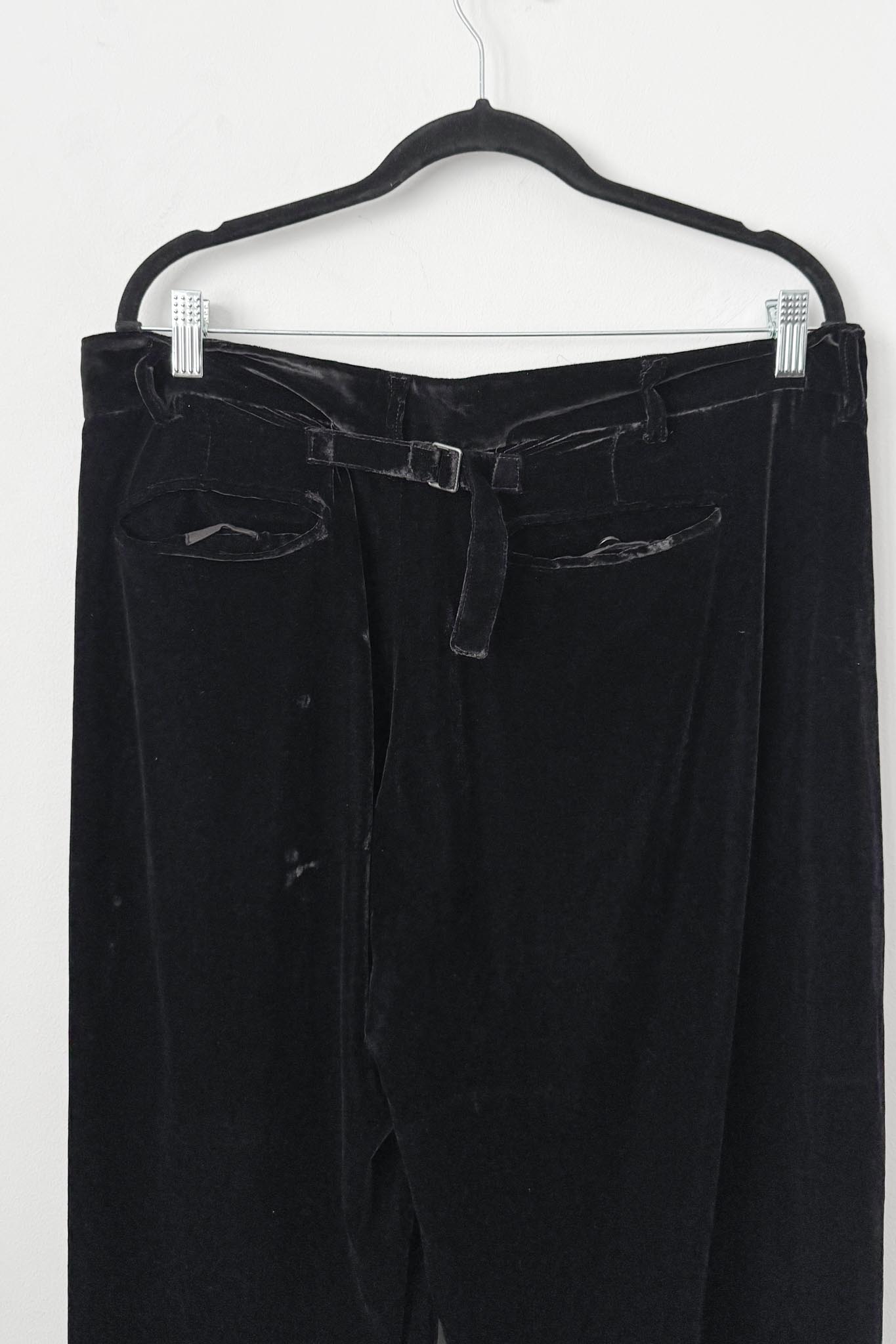 Vintage Ann Demeulemeester Wide Leg Samthose, M–L theplaincircle vintage