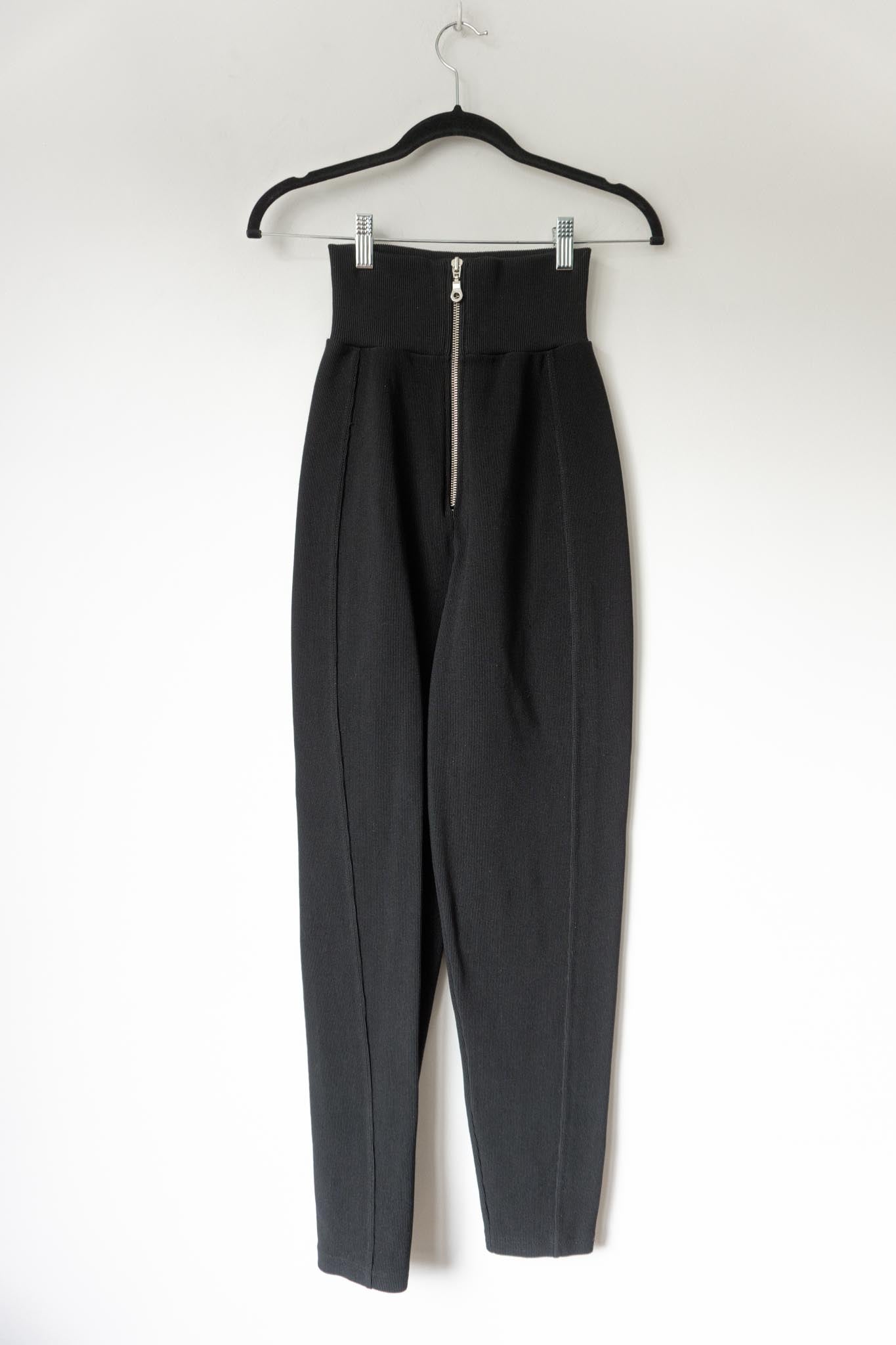 Vintage Leggings strechy mit Zipper, Highwaist, XS–S theplaincircle vintage