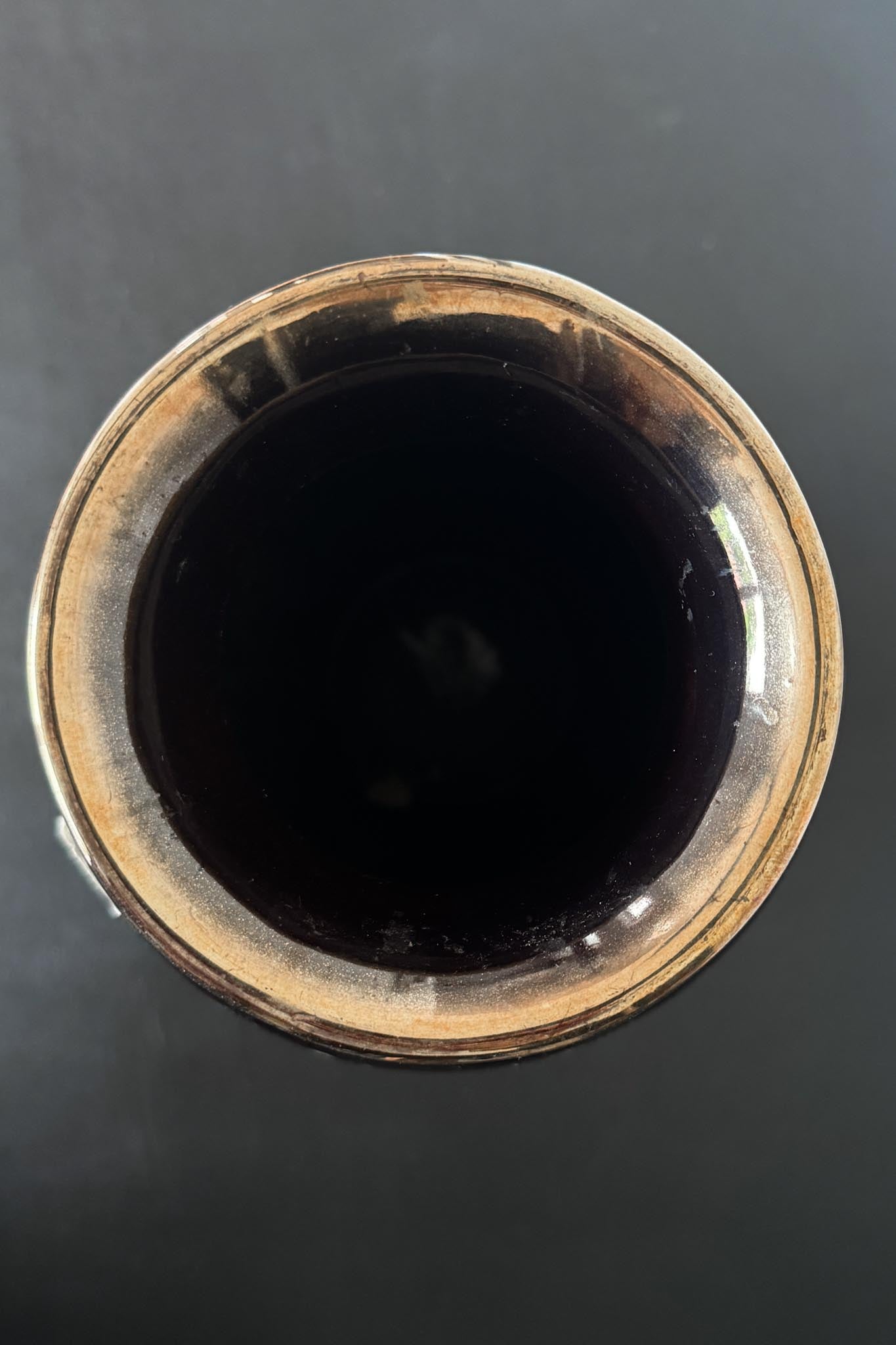 Vintage Keramikvase von Jasba – Laufglasur in Schwarzbraun | 60er/70er Jahre