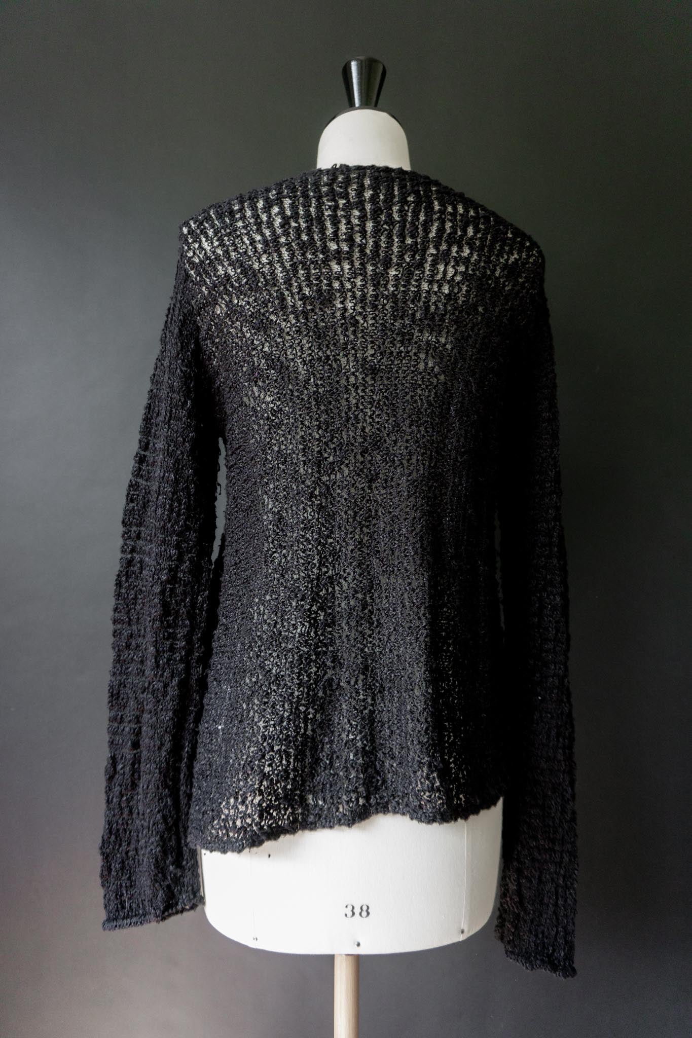 OSKA Sommerstrick Pullover in Schwarz – Transparent & Leicht, S–M