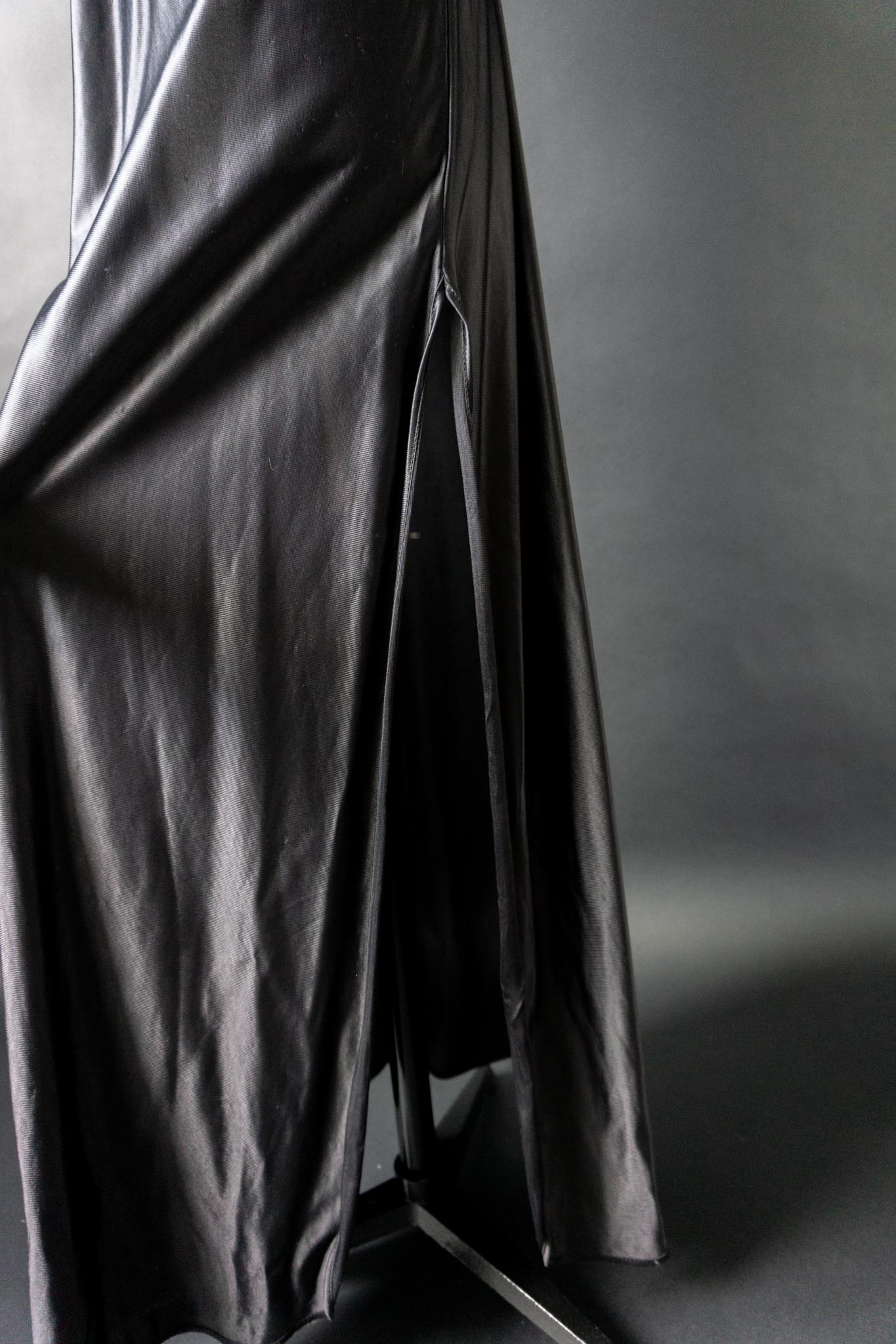 Vintage Slipdress, Maxi, Spitze & Satin, L–XL