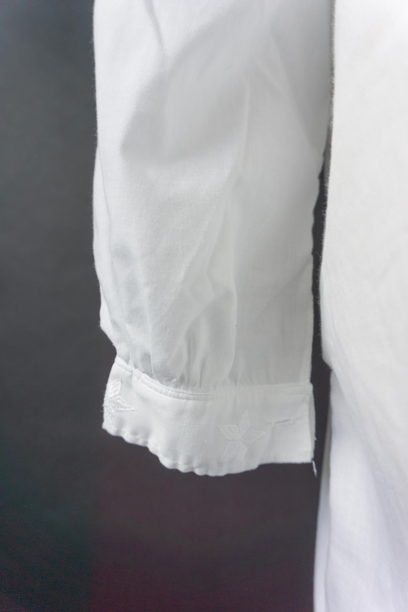 Vintage-Nachthemd mit Sternstickerei aus reiner Baumwolle, M–XL theplaincircle vintage