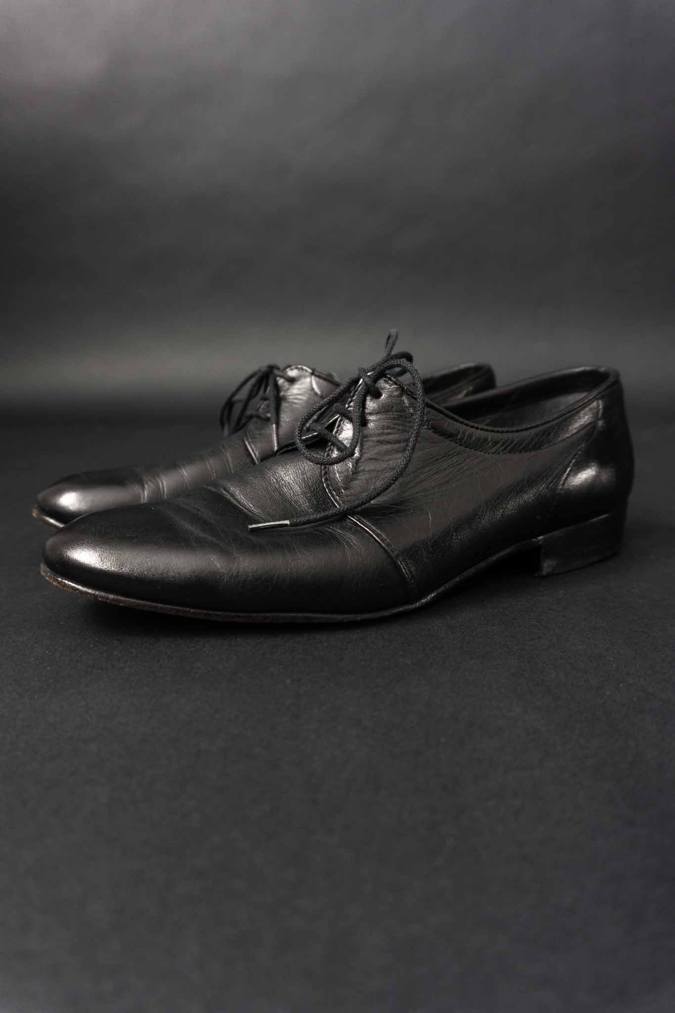 vintage black leather shoes