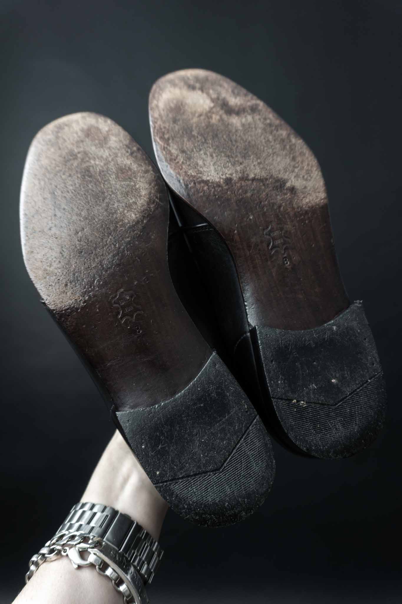 vintage black leather shoes