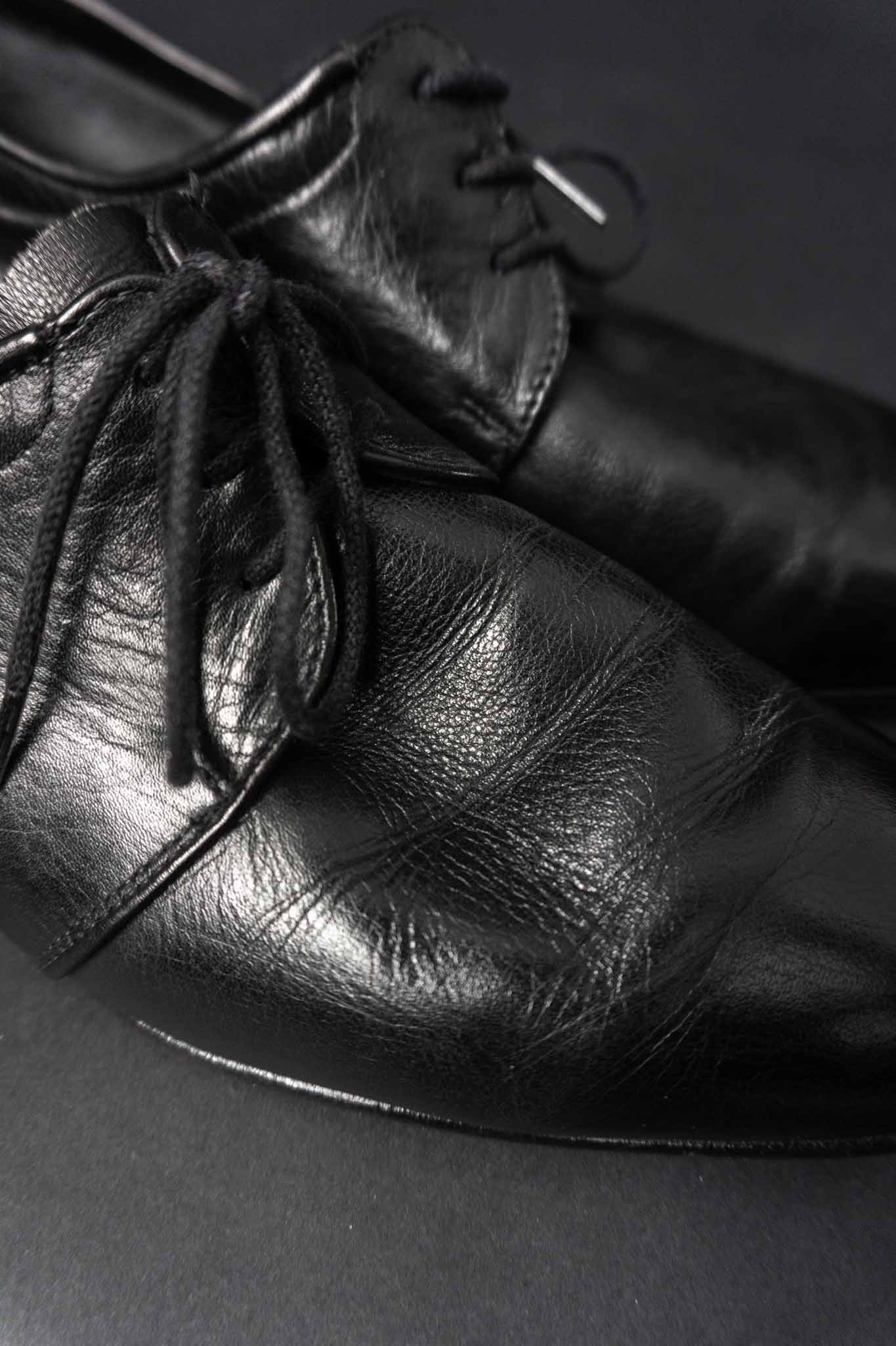 vintage black leather shoes