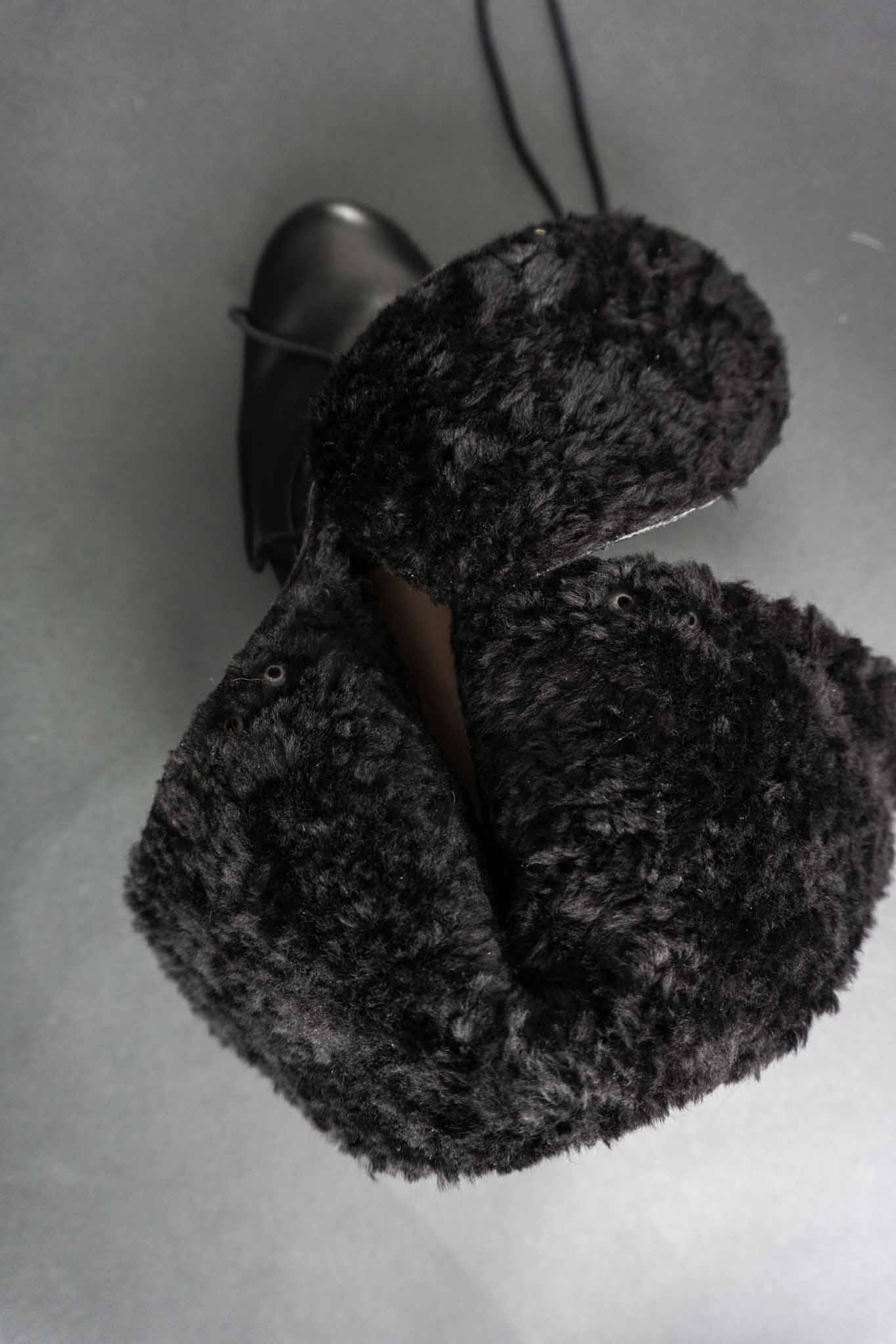 vintage leather edwardian boots lambskin lined winter boots