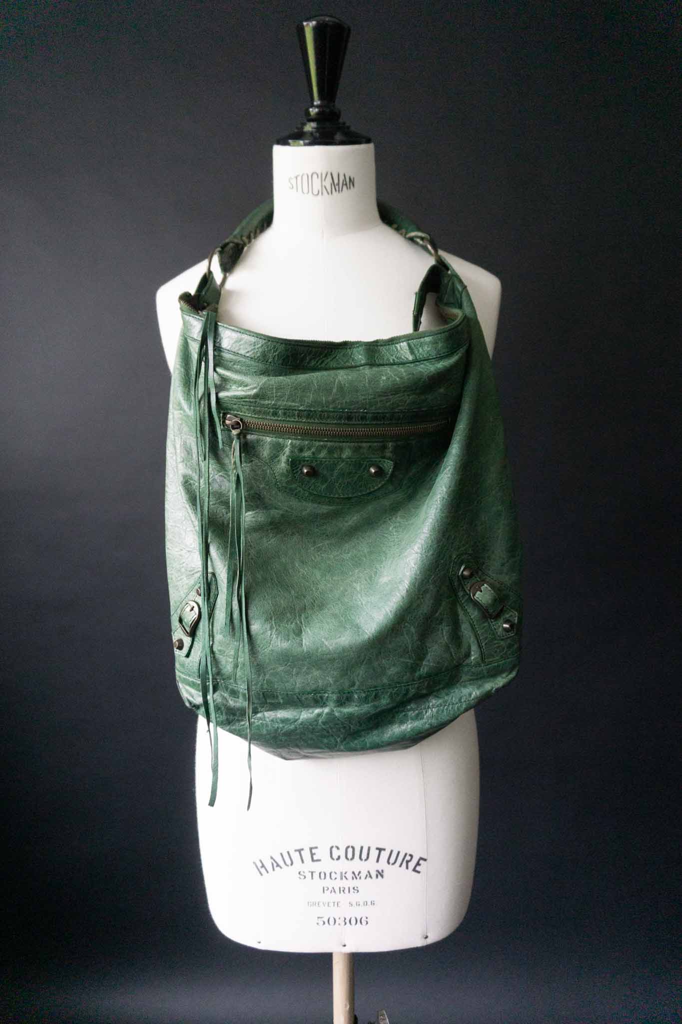 balenciaga motorcycle bag grün vintage