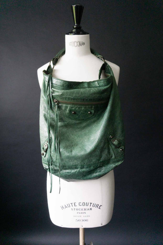 balenciaga motorcycle bag grün vintage