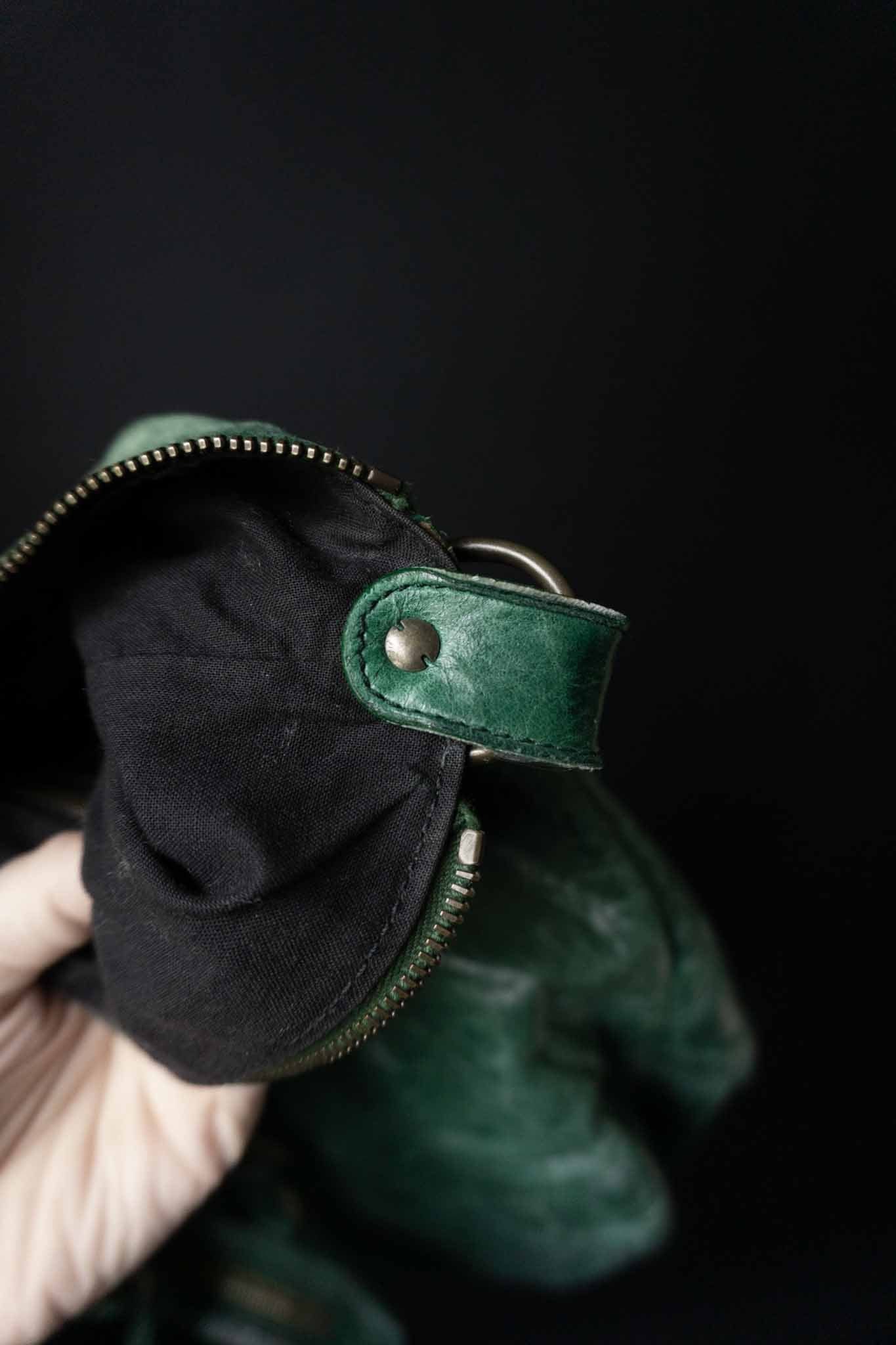 balenciaga motorcycle bag grün vintage