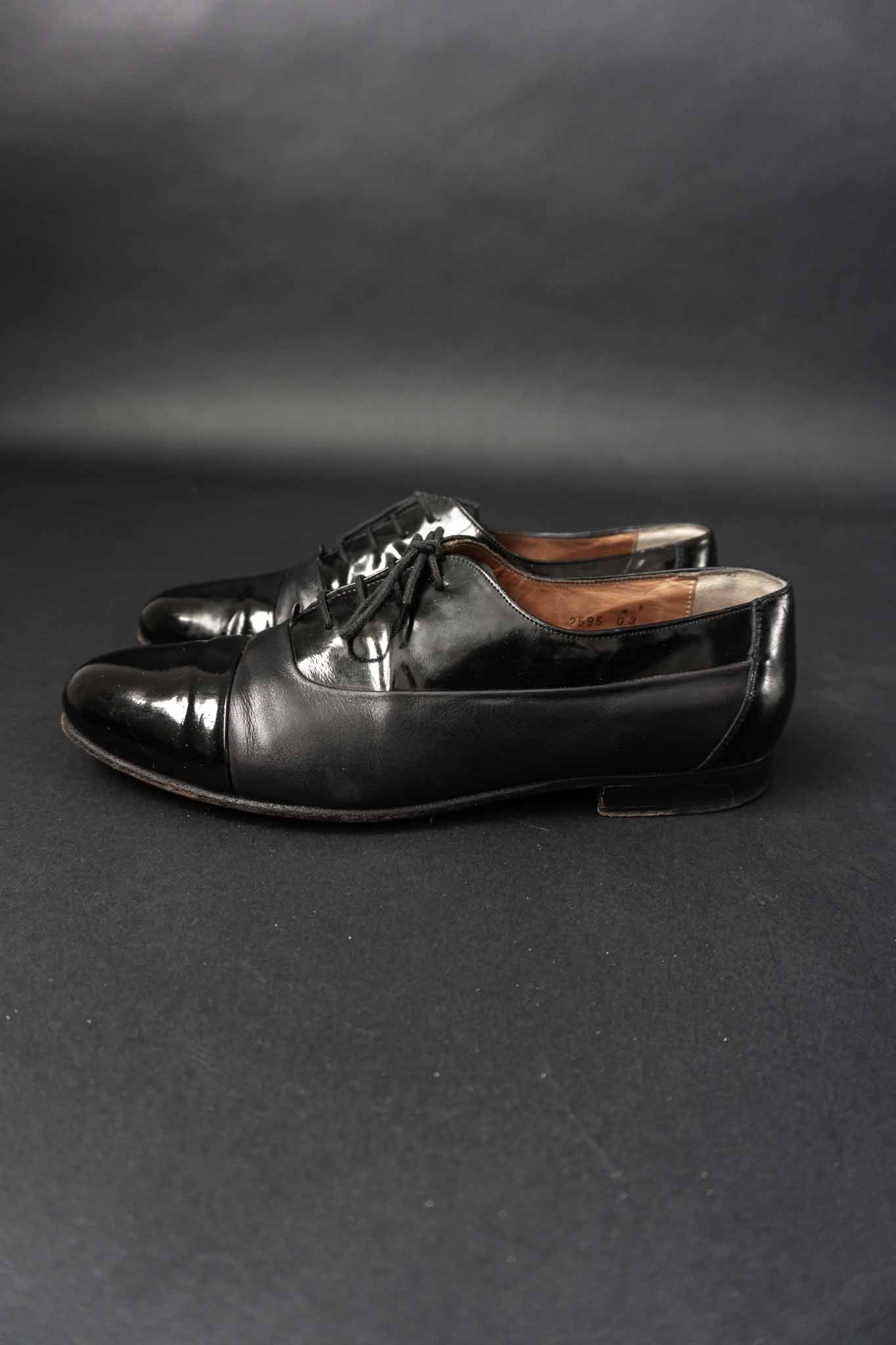 vintage patent leather shoes black 80s black leather oxford shoes