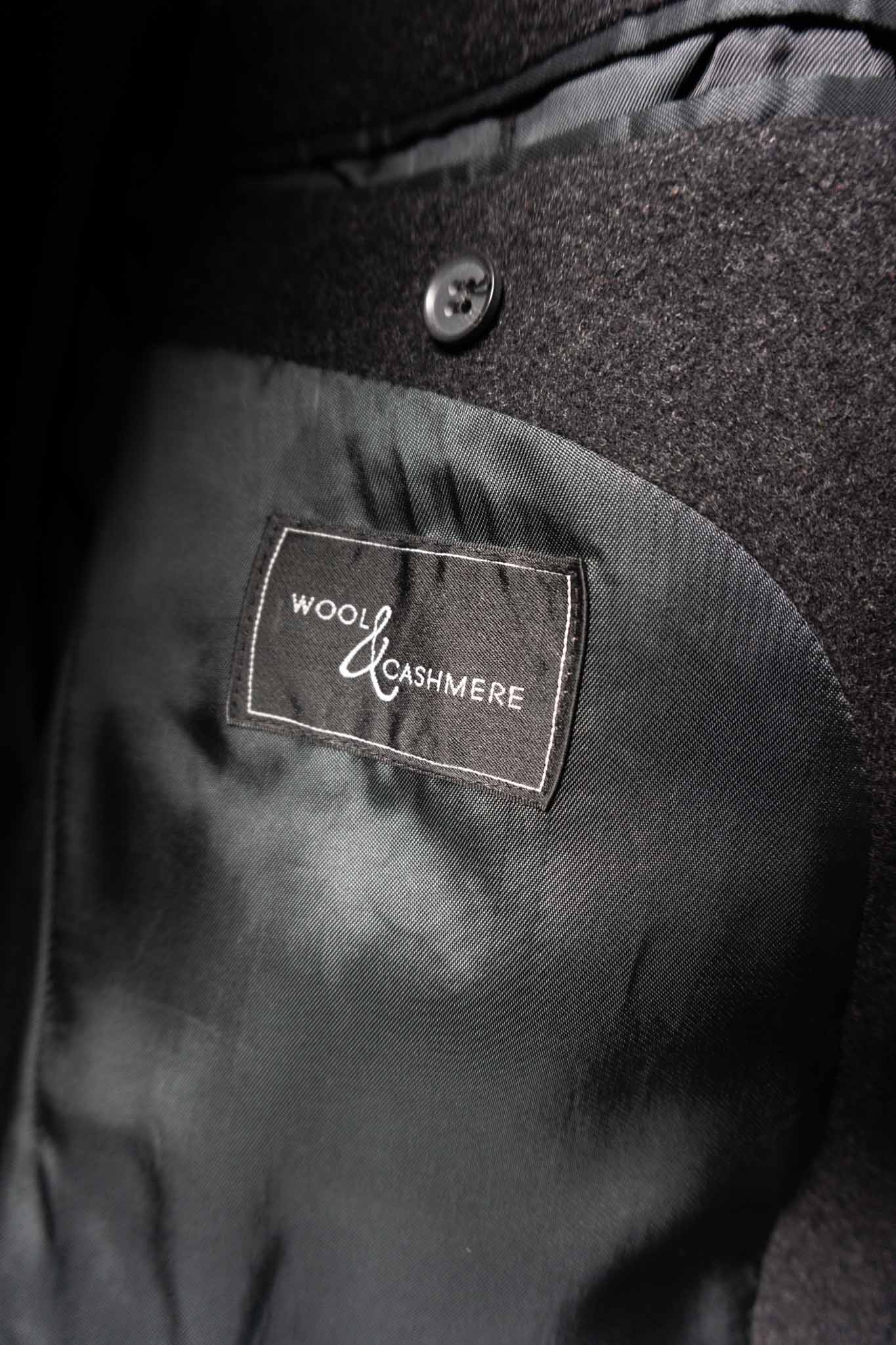 Grauer Oversized Wollmantel aus 100 % Wolle – minimalistischer Vintage Mantel von theplaincircle vintage