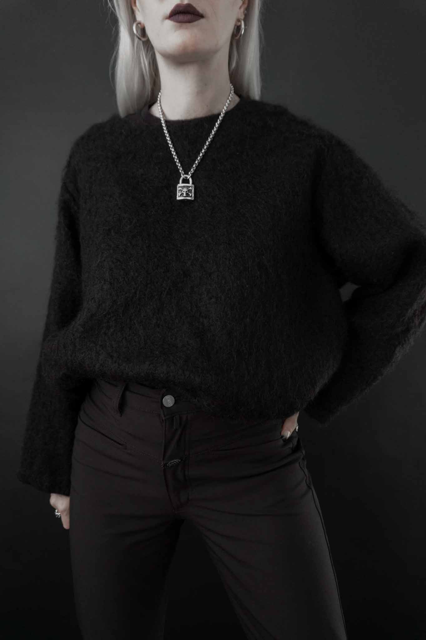 vintage gothic luxury mohair knit