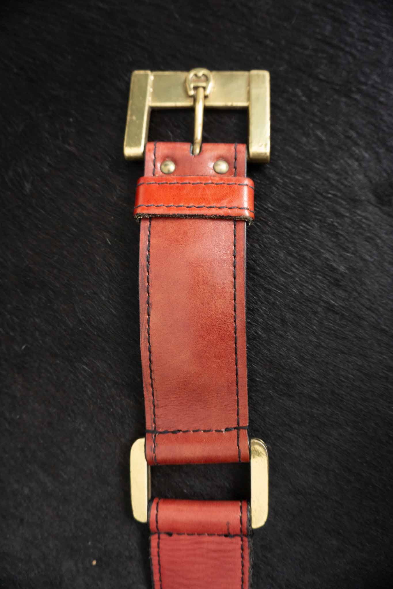 Vintage Aigner Ledergürtel Rot, S–M theplaincircle vintage