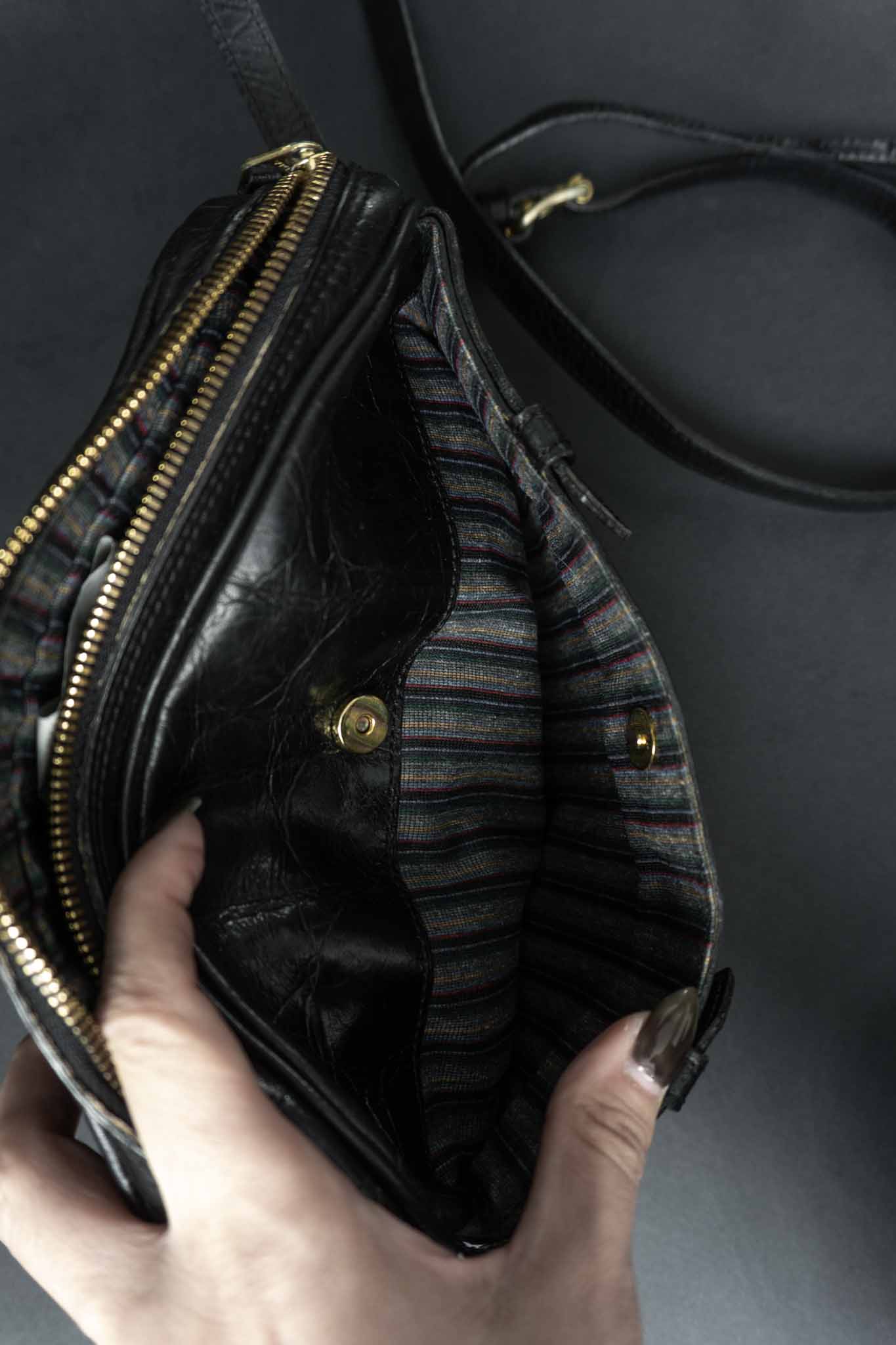 Vintage Ledertasche Kroko theplaincircle vintage