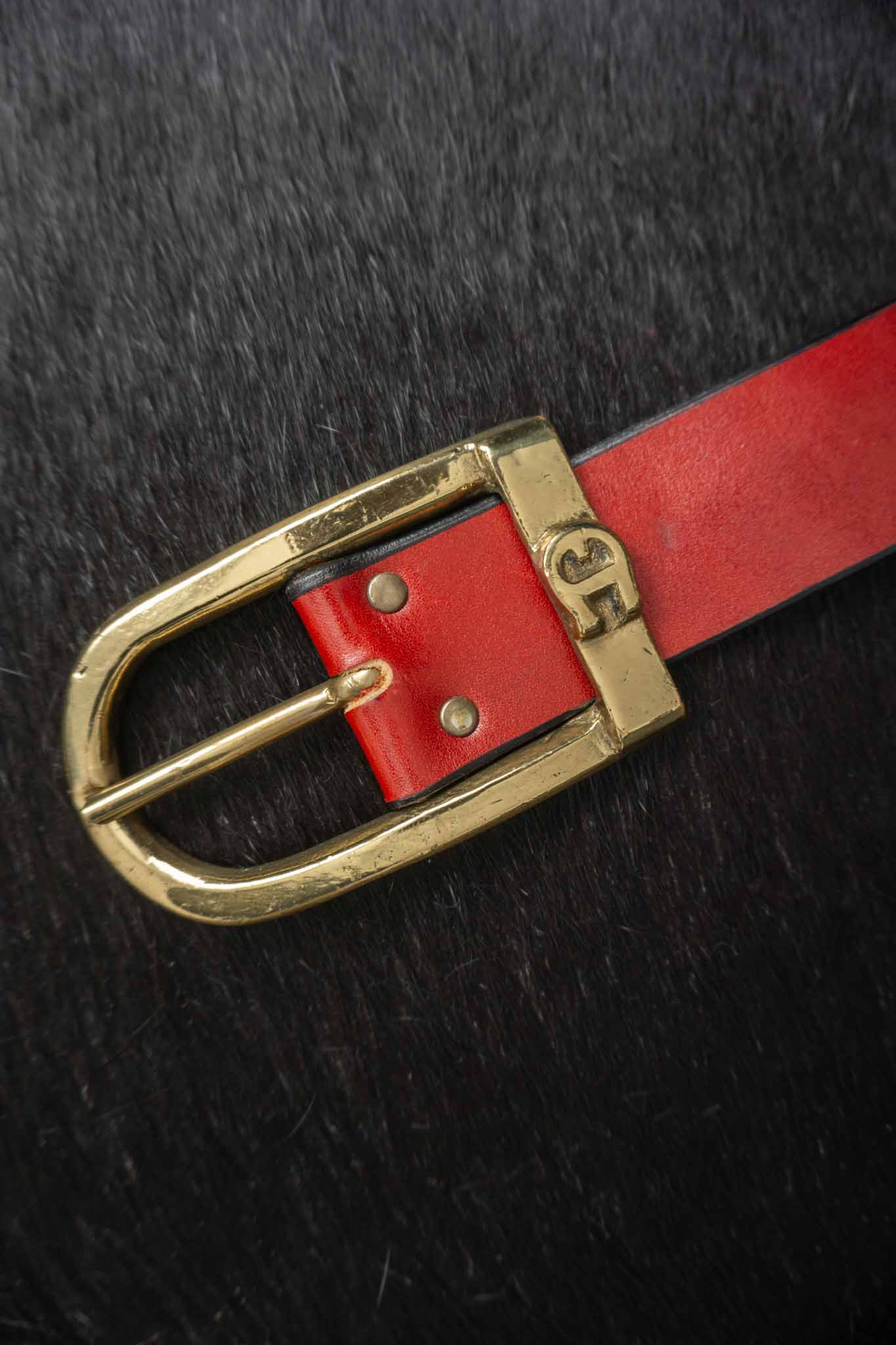 Vintage 70s Vintage Aigner Gürtel Rot Leder theplaincircle vintage
