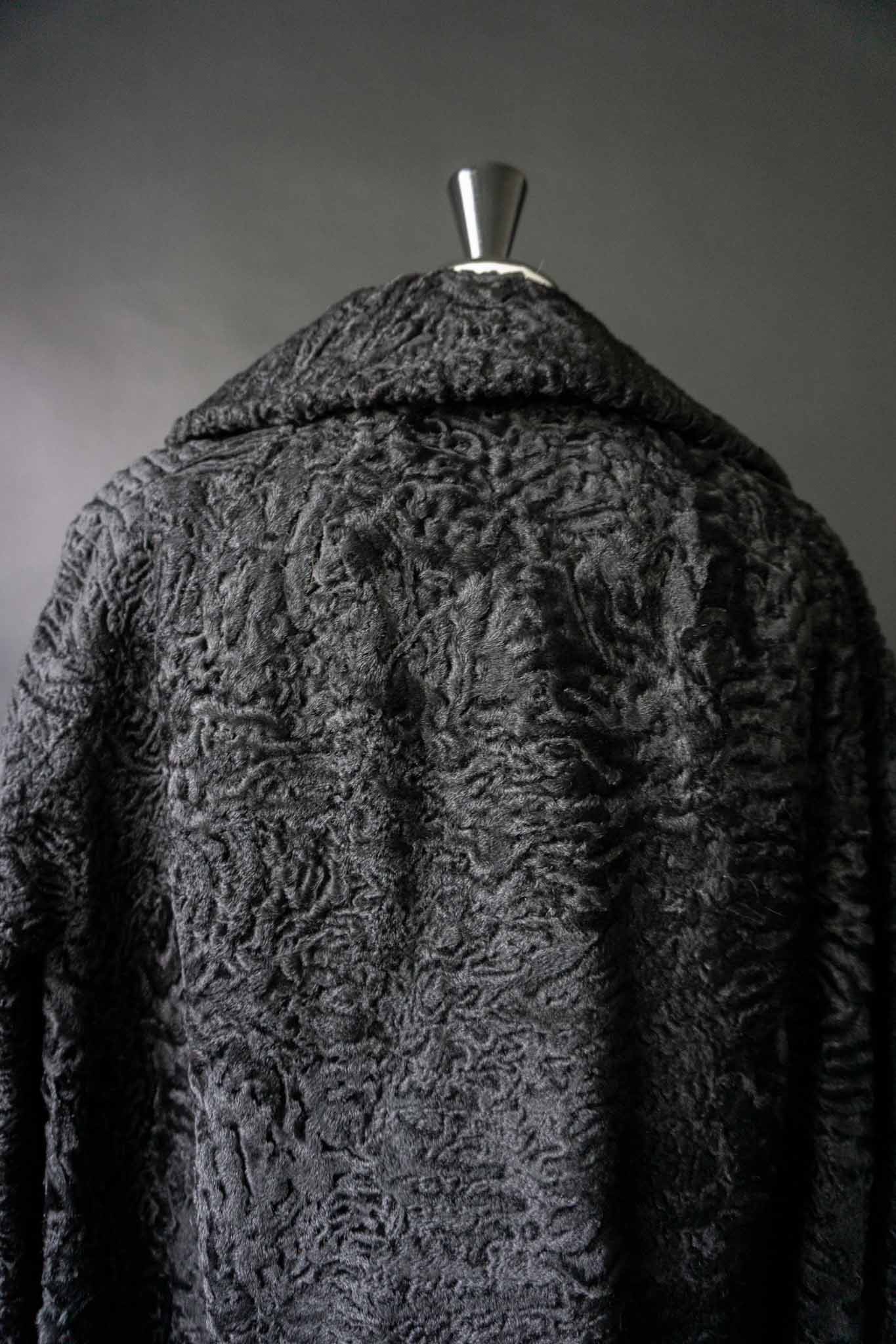 70s Persianer Mantel Schwarz Swakara Vintage