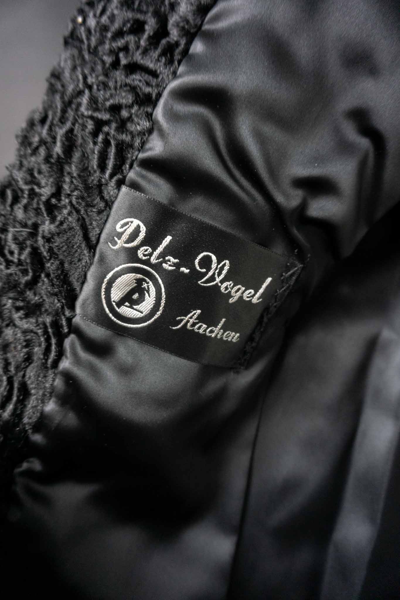 70s Persianer Mantel Schwarz Swakara Vintage