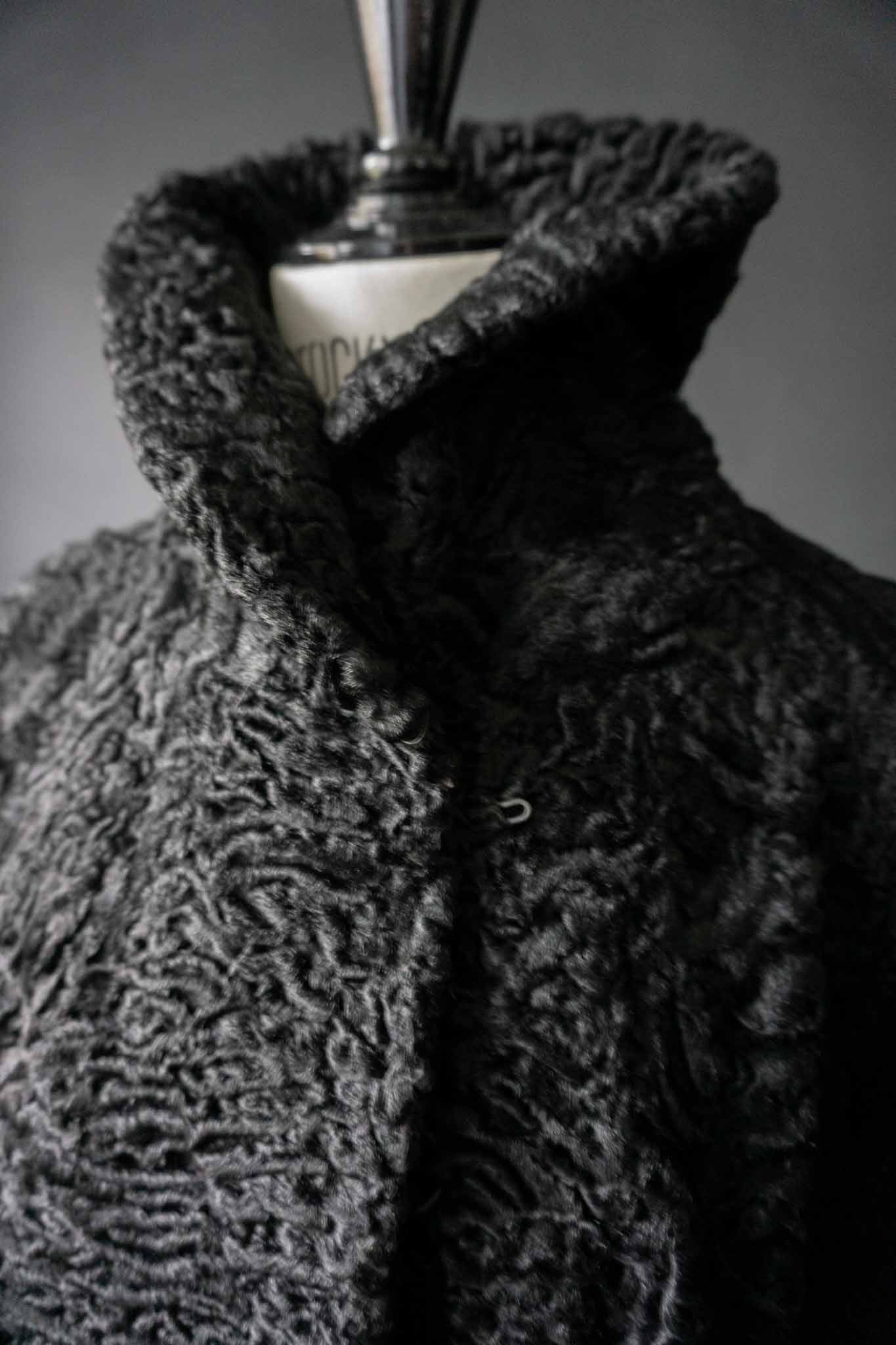 70s Persianer Mantel Schwarz Swakara Vintage