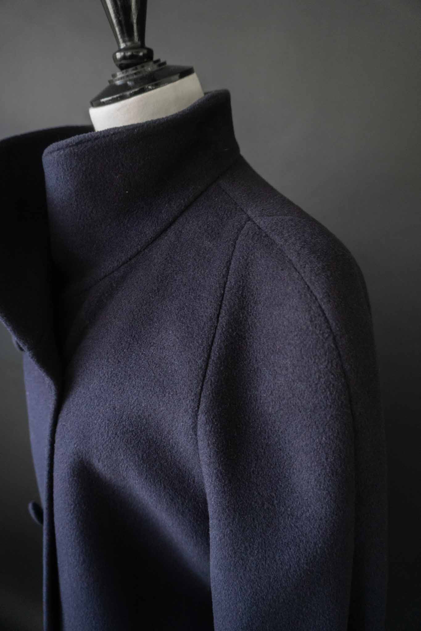 Langer 80s vintage Mantel aus Schurwolle und Angora