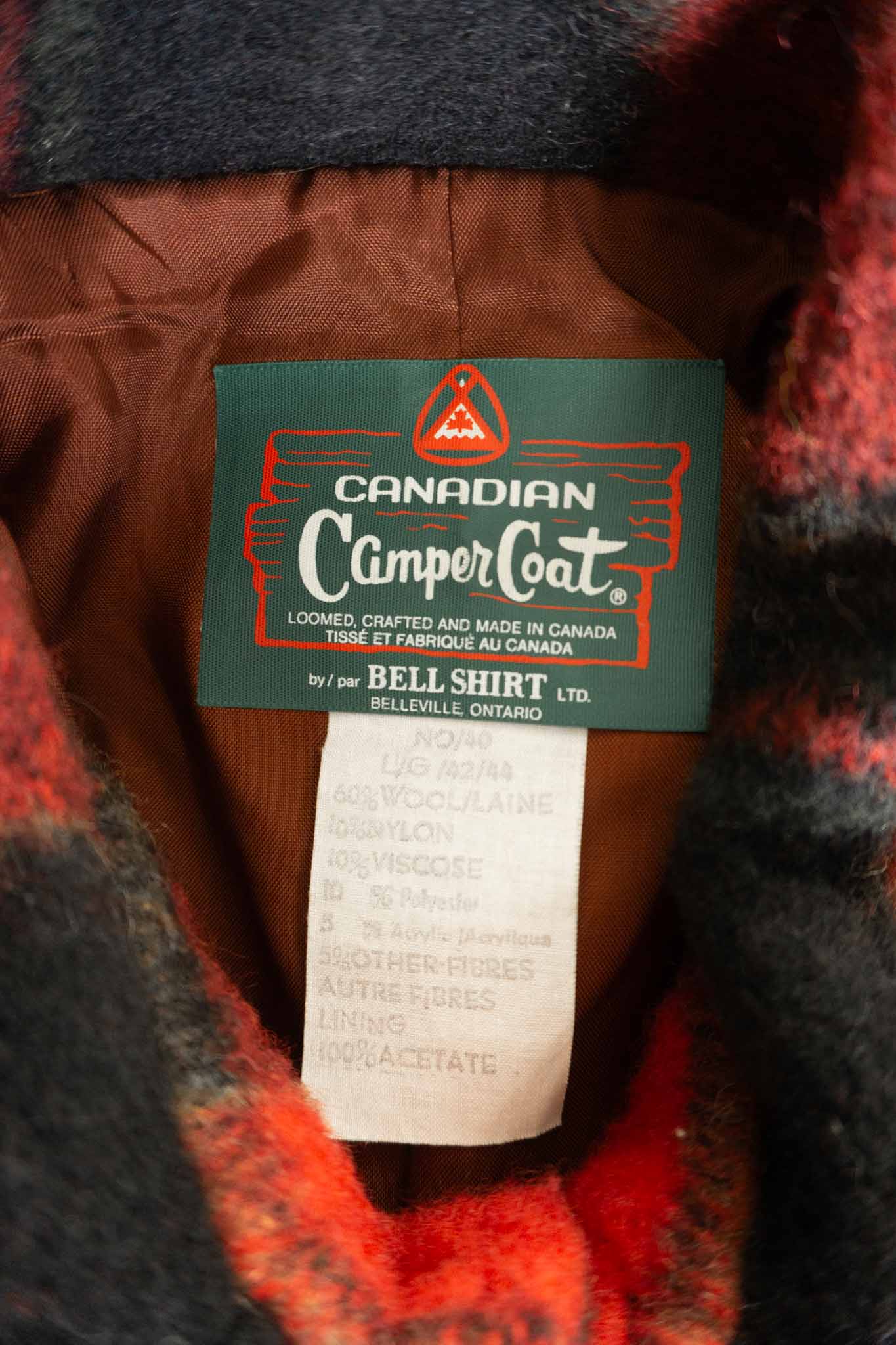 Vintage canadian camper coat label vintage