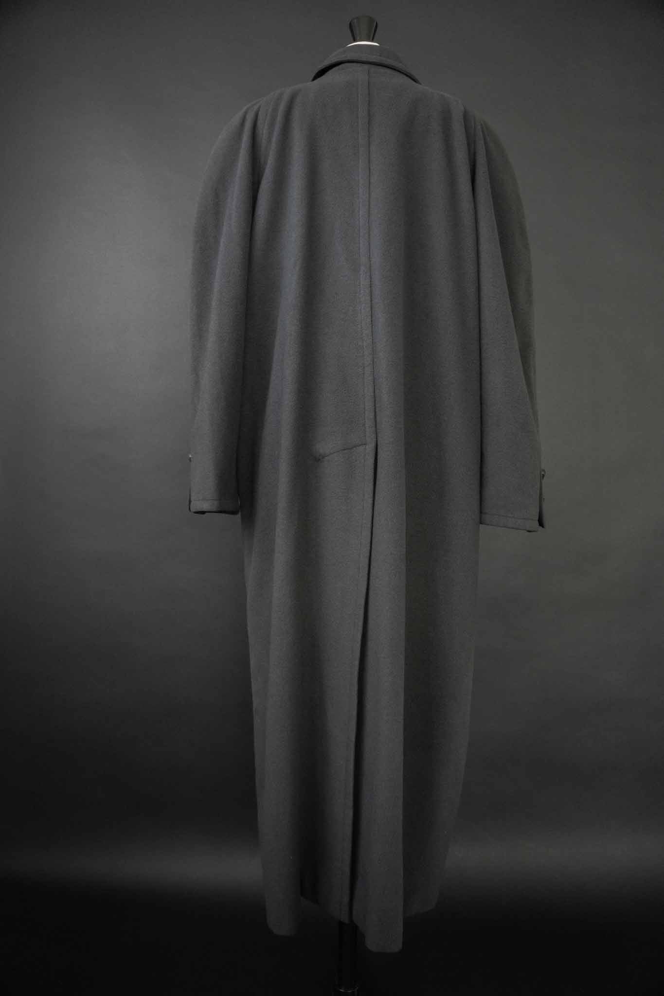 Jil Sander Vintage Mantel 100 % Kaschmir in Dunkelgrau – langer Designer Coat