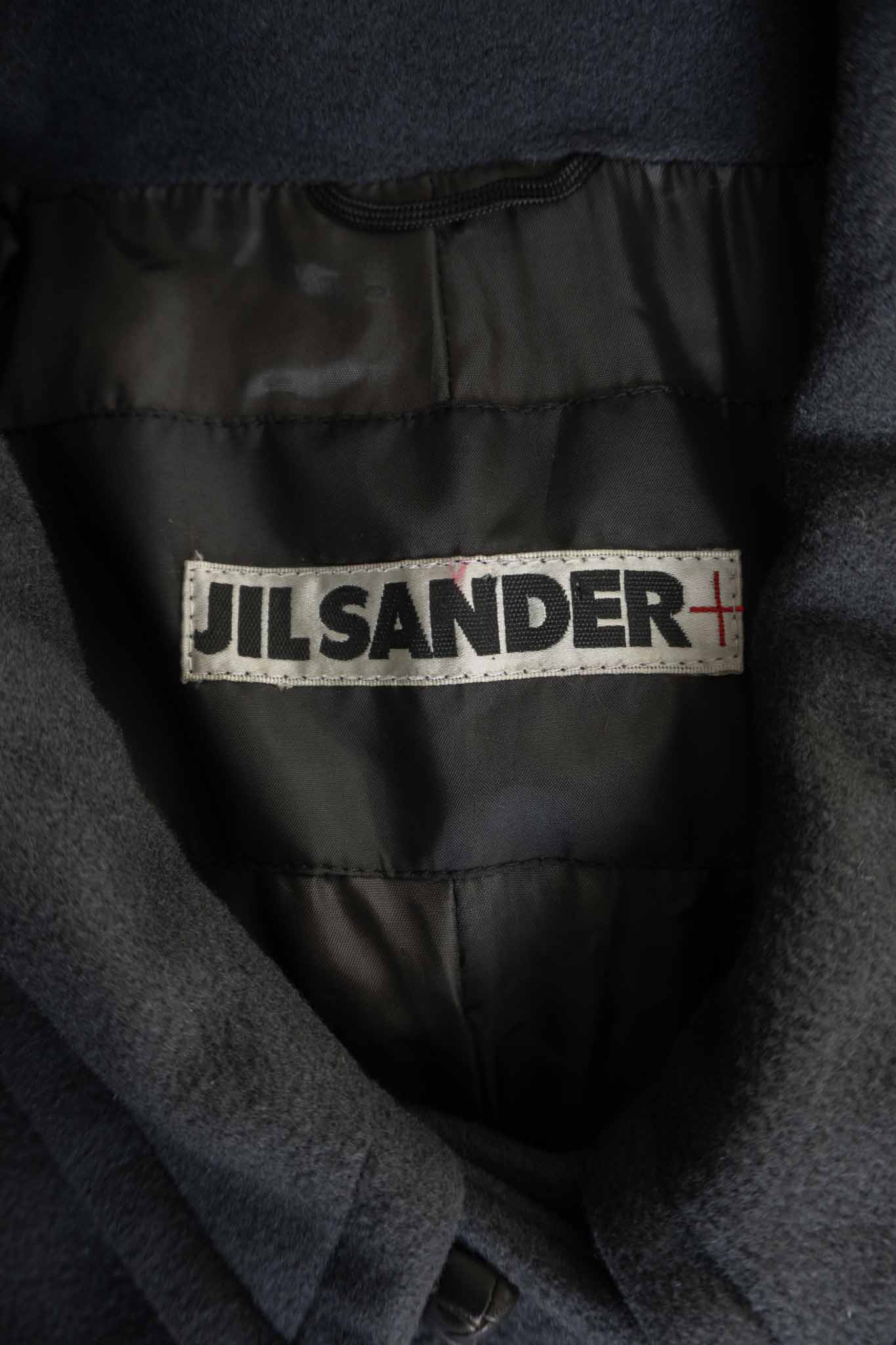 Jil Sander Vintage Mantel 100 % Kaschmir in Dunkelgrau – langer Designer Coat