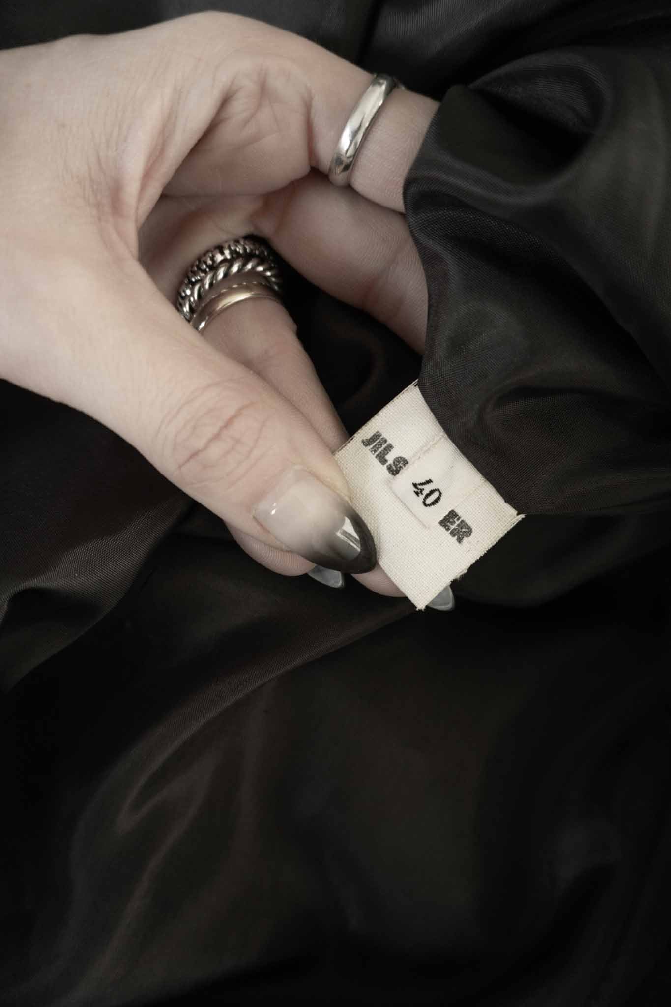 Jil Sander Vintage Mantel 100 % Kaschmir in Dunkelgrau – langer Designer Coat