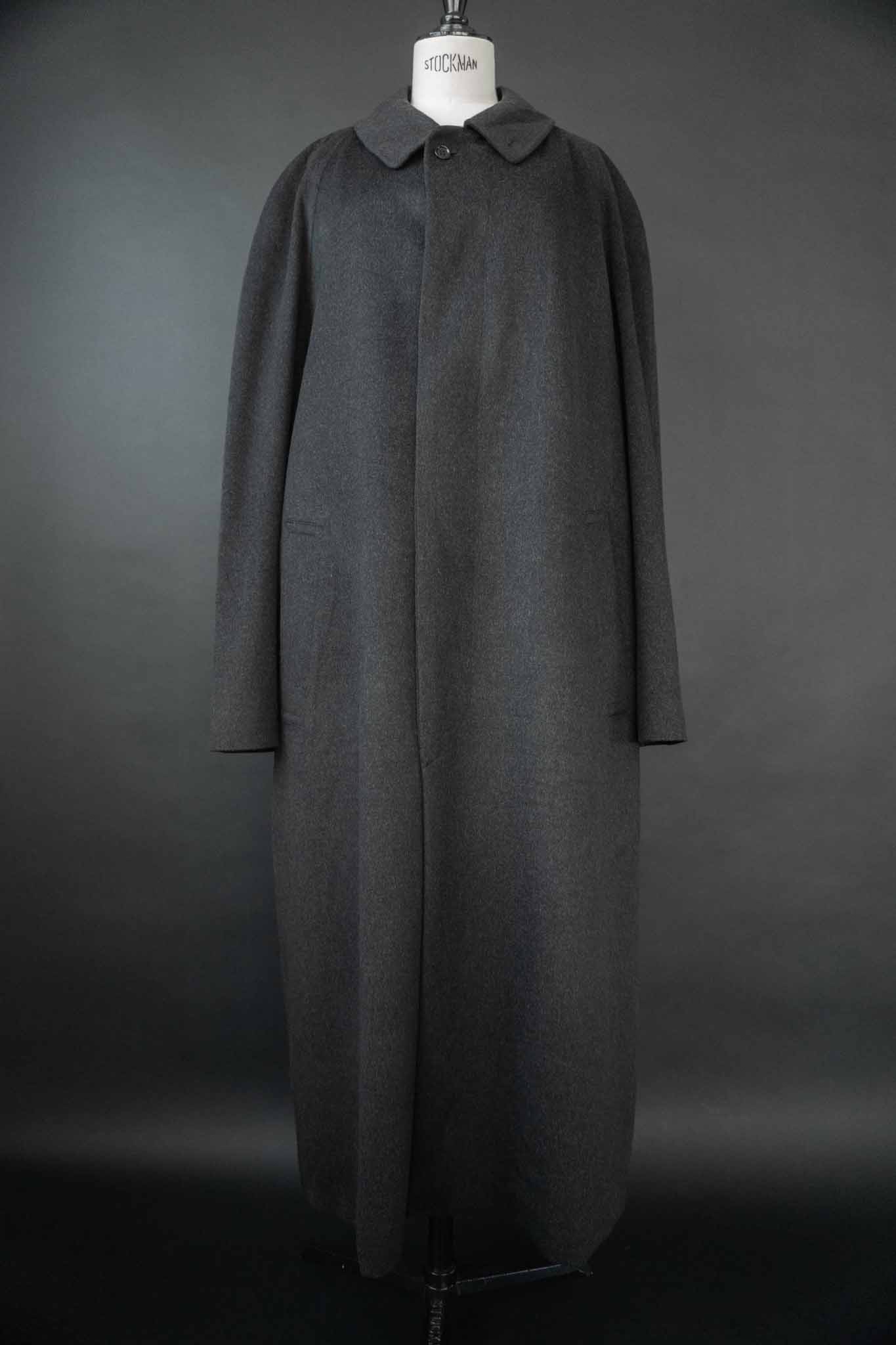 langer dunkelgrauer Kaschmirmantel Vintage