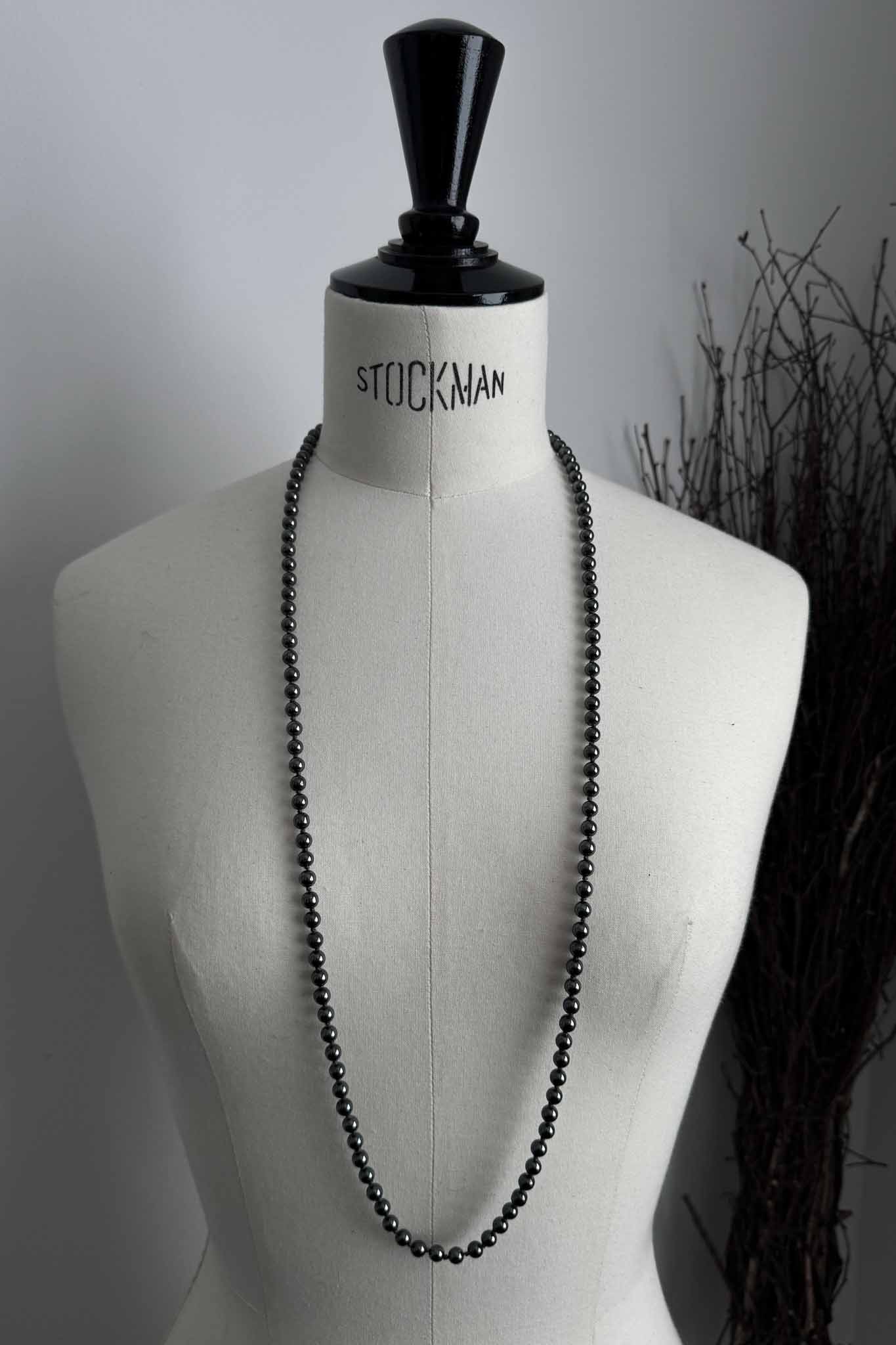 Klassische Hämatit Perlenkette – Edelstein Schmuckstück