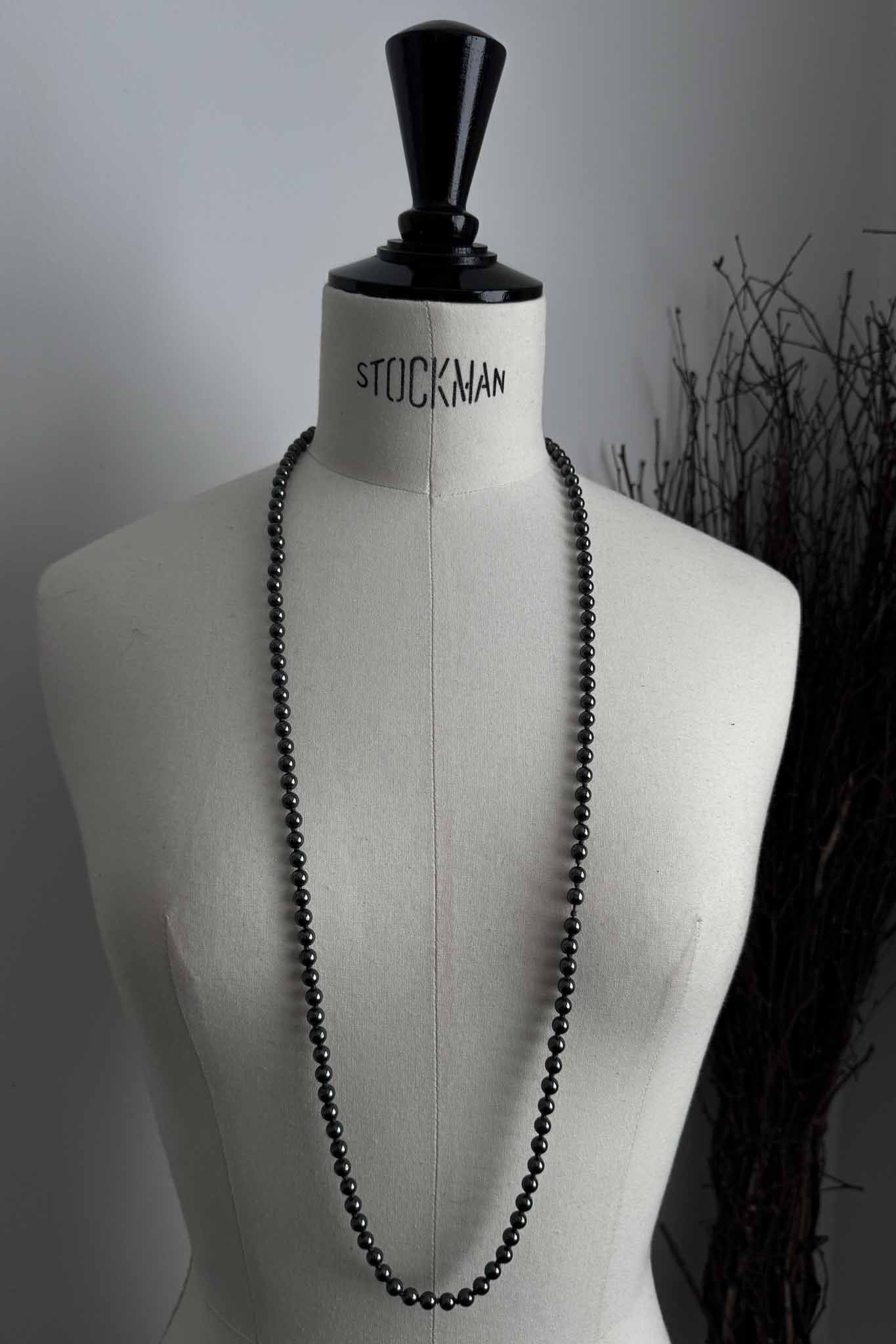 Zarte Hämatit Perlenkette – feiner Edelstein Schmuck