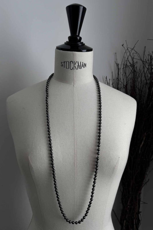 Zarte Hämatit Perlenkette – feiner Edelstein Schmuck