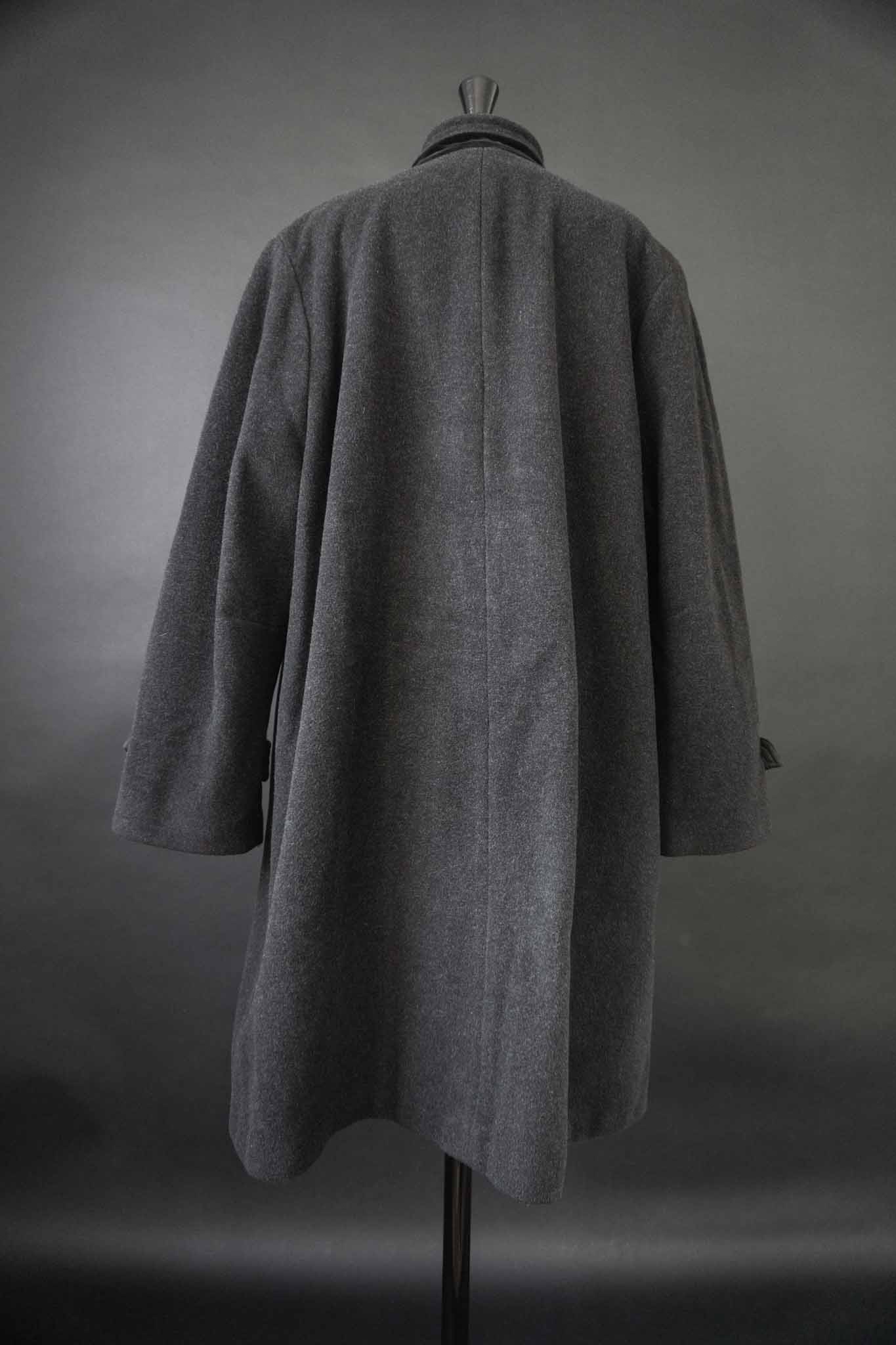 Vintage Kaschmir-Wollmantel in Dunkelgrau 