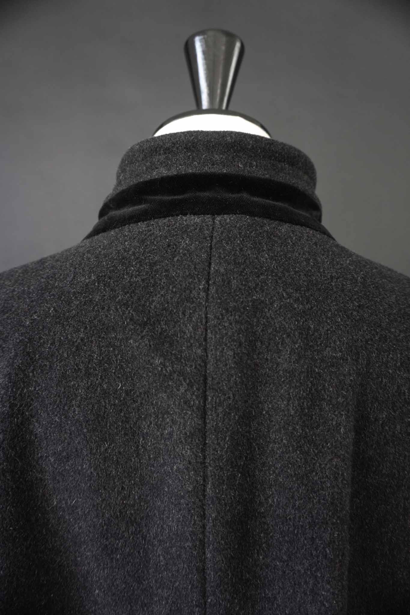 Vintage Kaschmir-Wollmantel in Dunkelgrau 