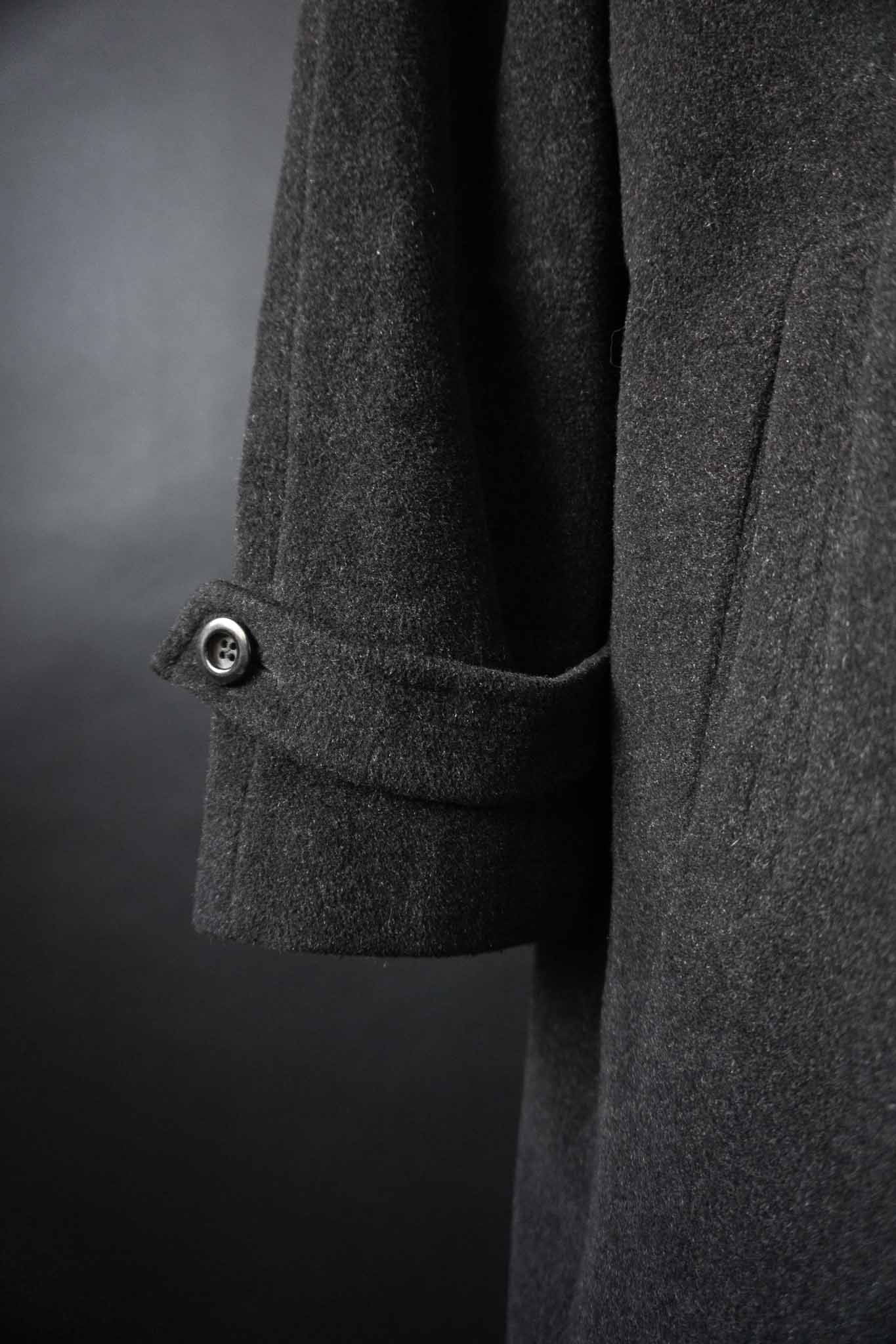 Vintage Kaschmir-Wollmantel in Dunkelgrau 