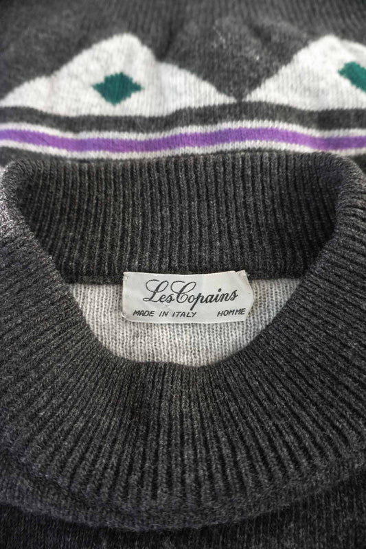 Vintage Les Copains Wollpullover mit Skimotiv – theplaincircle vintage