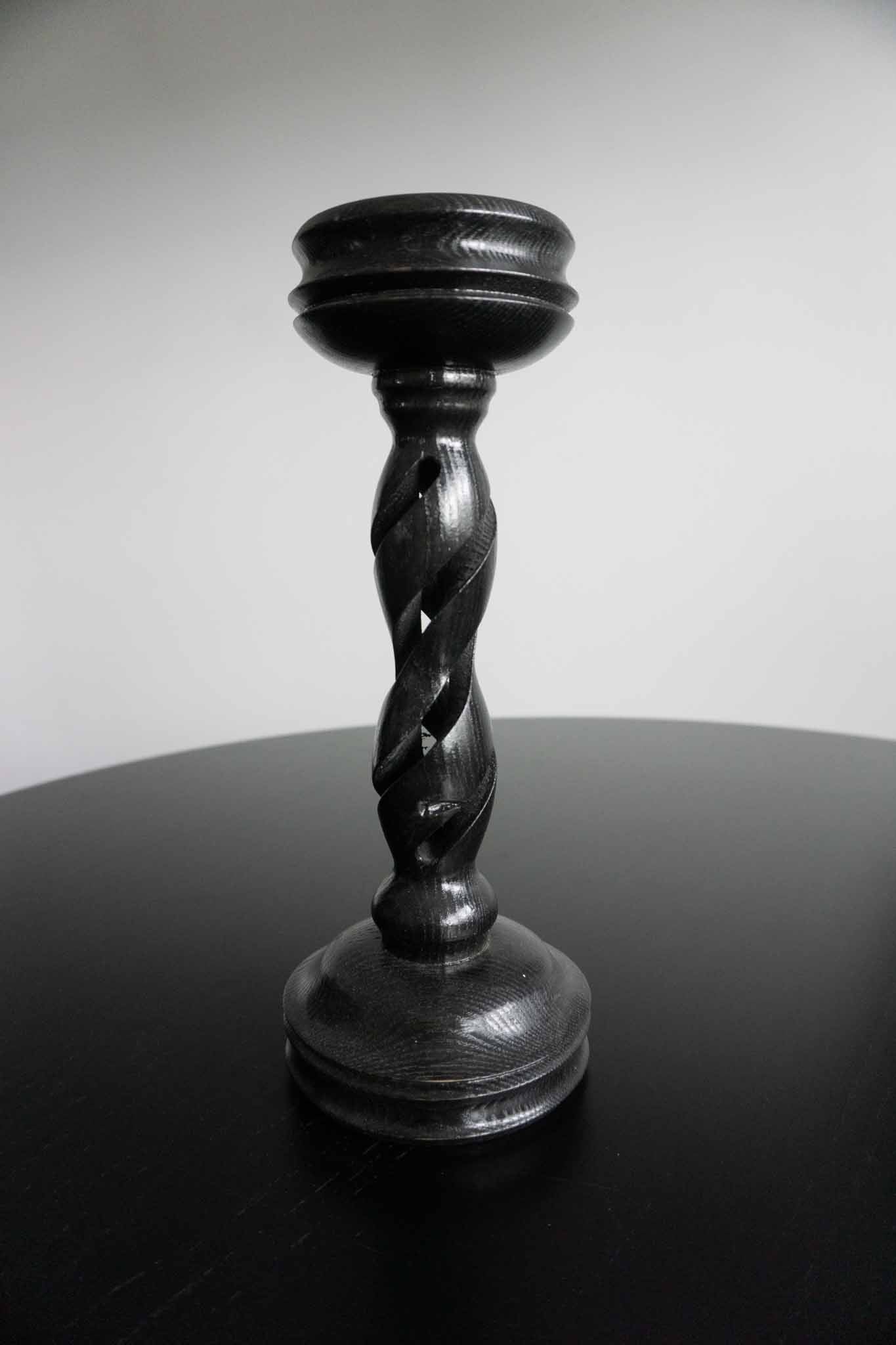 Vintage Kerzenhalter Holz 2 theplaincircle vintage