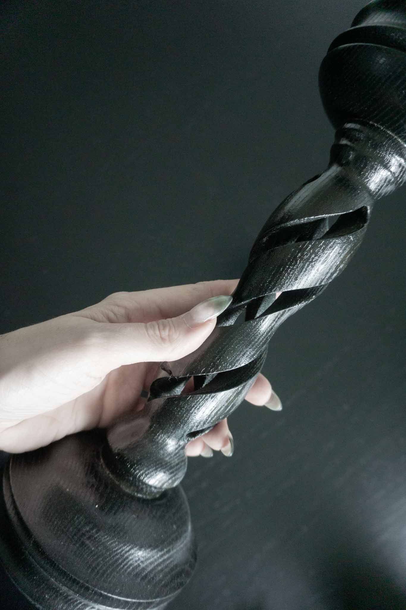 Vintage Kerzenhalter Holz 2 theplaincircle vintage